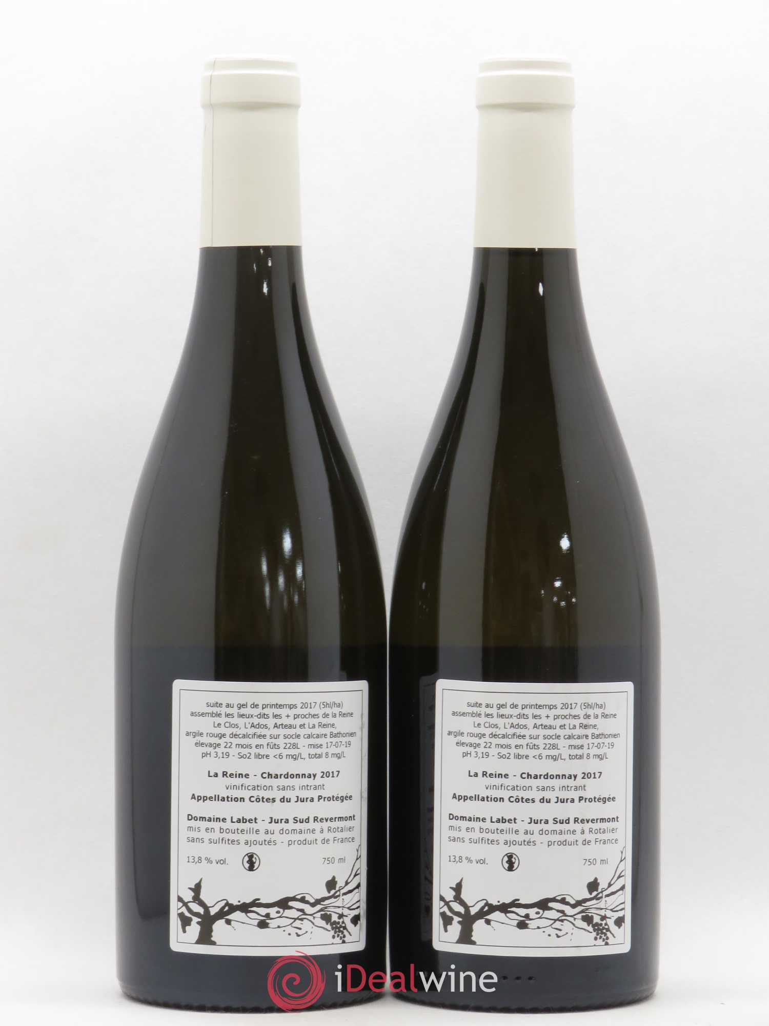 Côtes du Jura Chardonnay La Reine Romain - Julien - Charline Labet 2017 - Lot de 2 bouteilles - 1