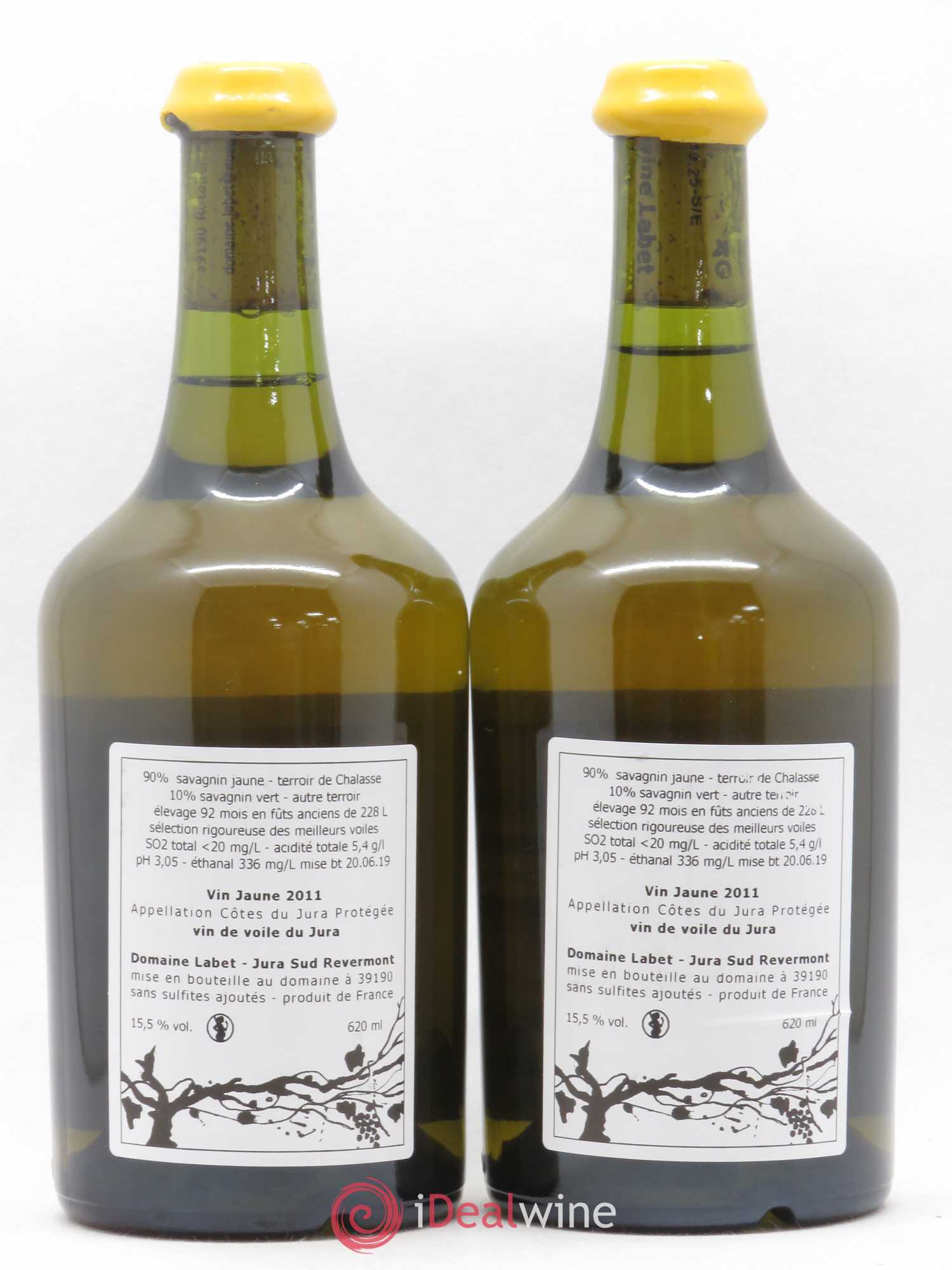 Côtes du Jura Vin Jaune Romain - Julien - Charline Labet 2011 - Lot de 2 bouteilles - 1