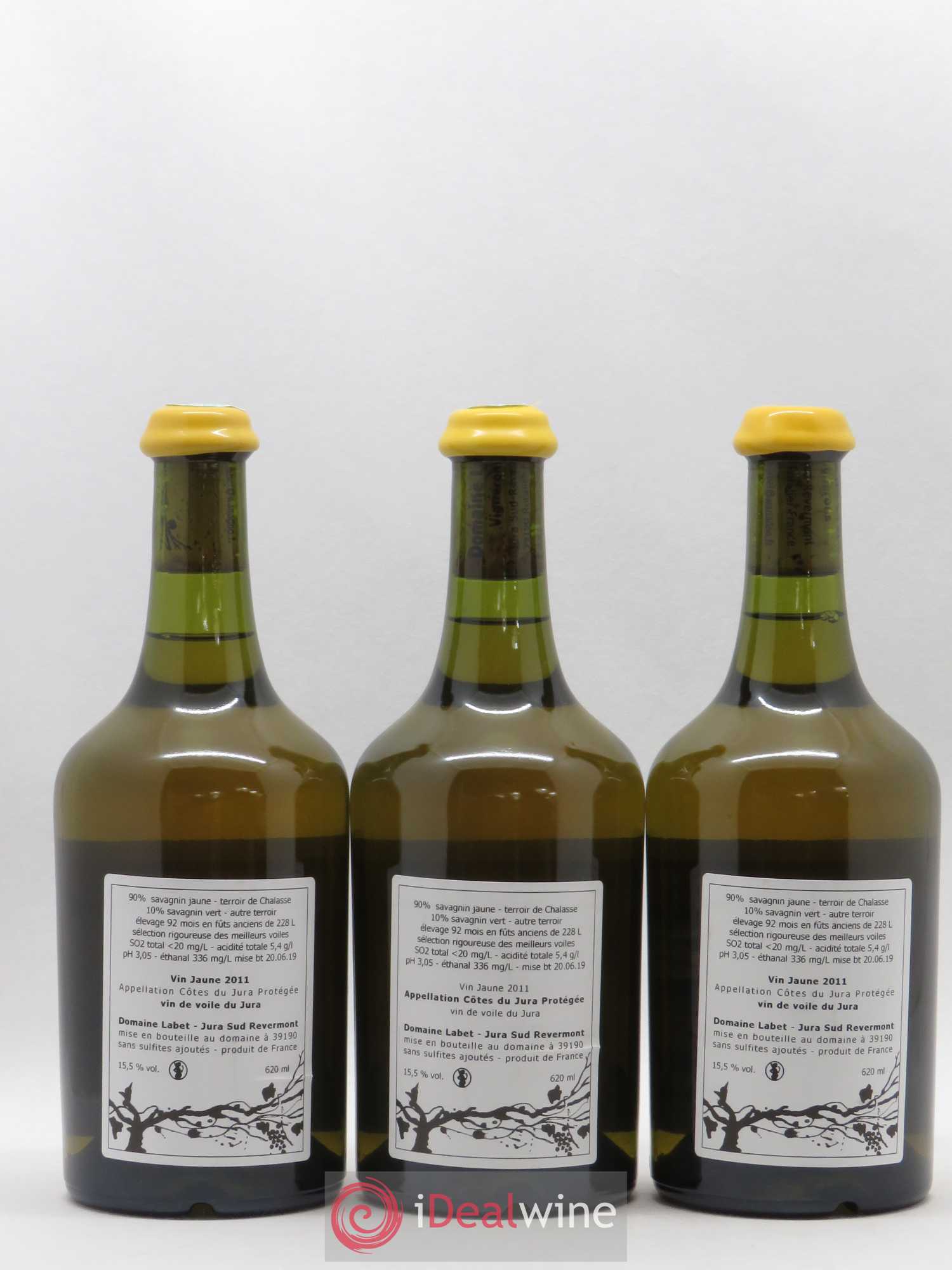 Côtes du Jura Vin Jaune Romain - Julien - Charline Labet 2011 - Lot de 3 bouteilles - 1