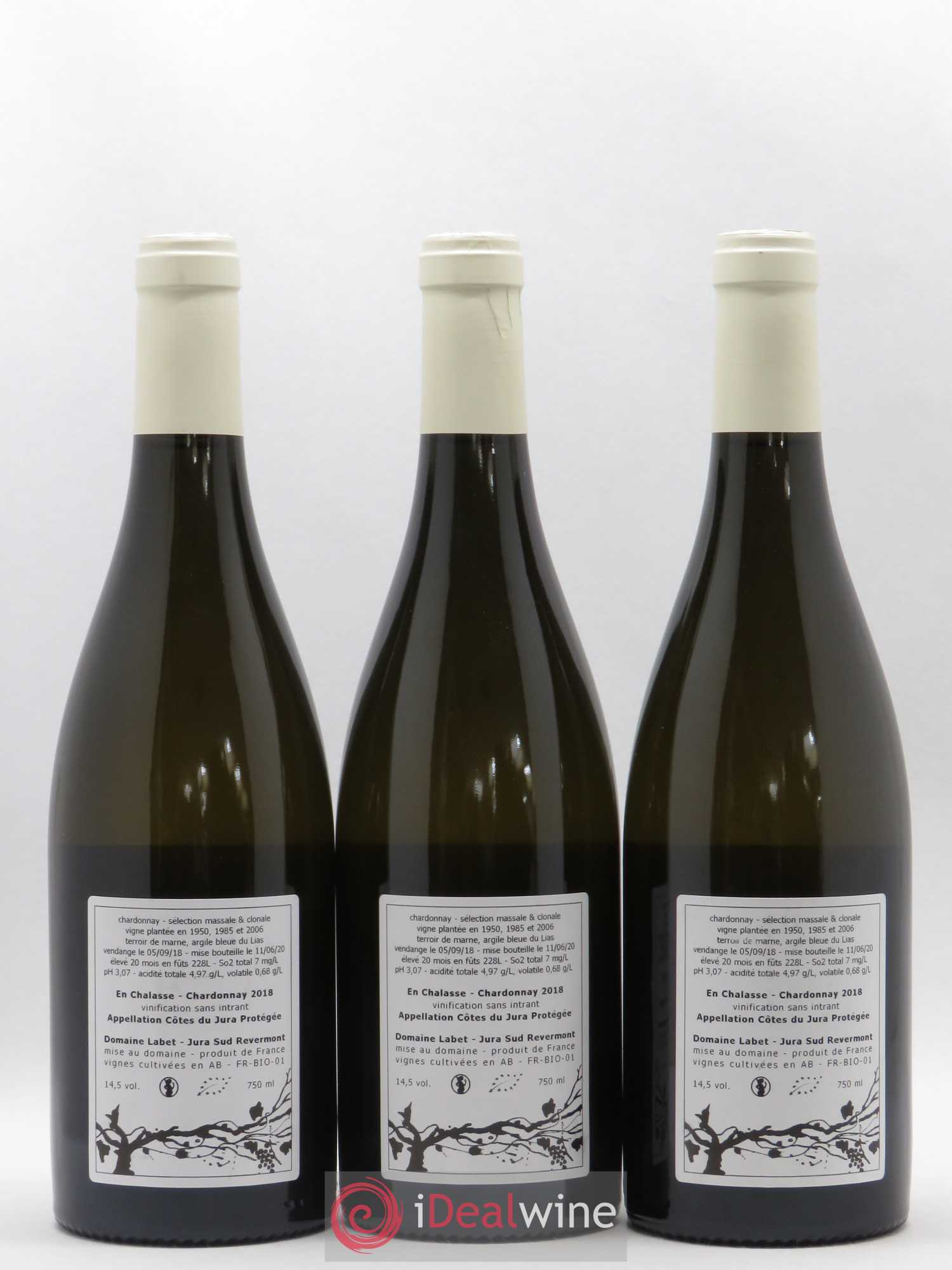 Côtes du Jura Chardonnay En Chalasse Romain - Julien - Charline Labet 2018 - Lot de 3 bouteilles - 1