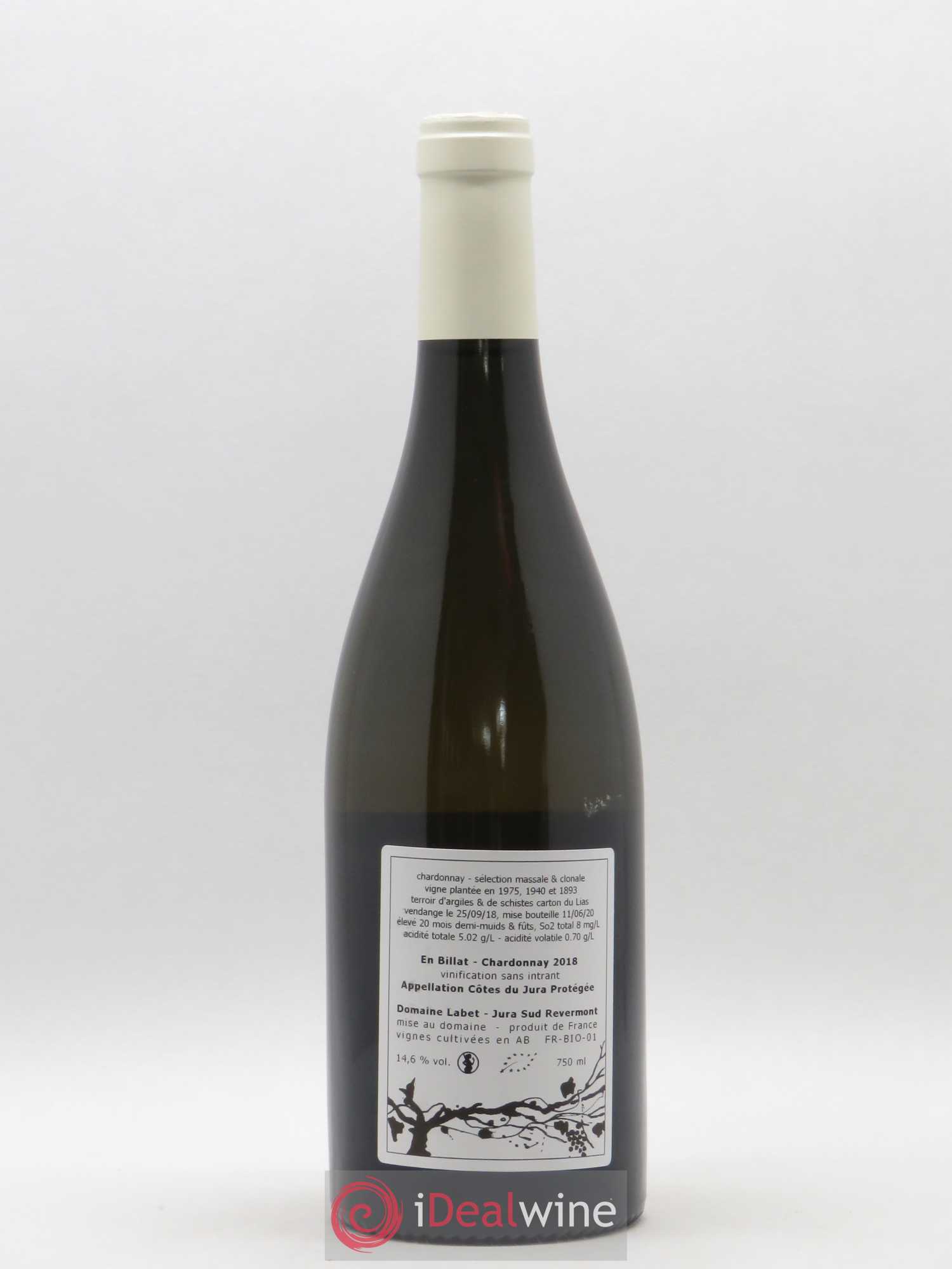 Côtes du Jura Chardonnay En Billat Labet (Domaine) Sélection Massale 2018 - Lot de 1 bouteille - 1