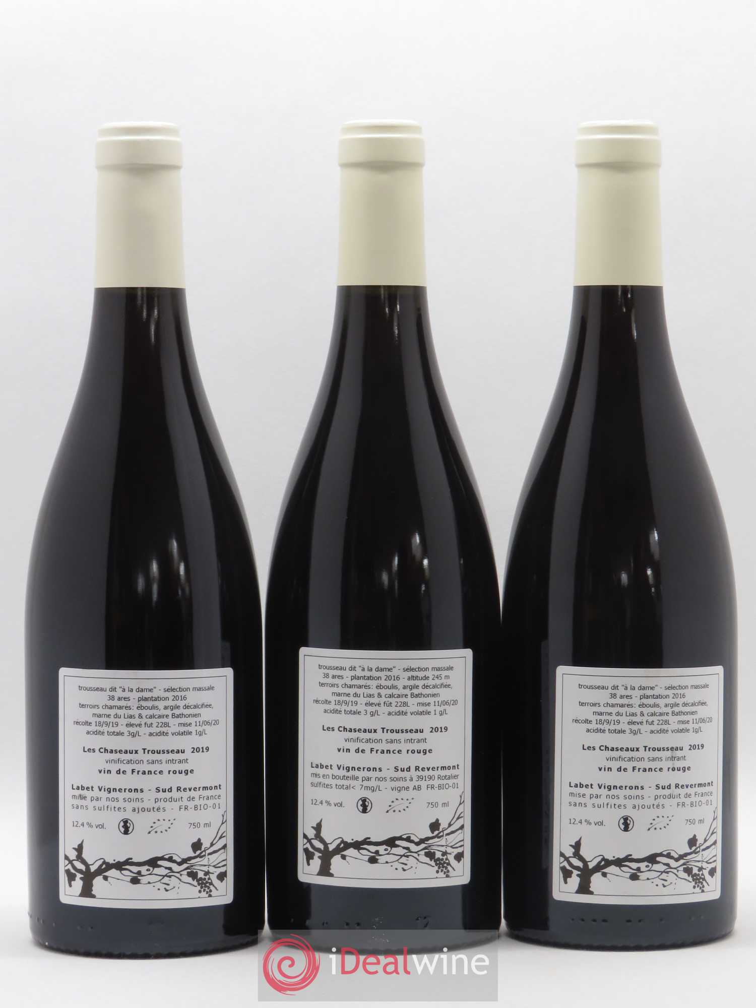 Vin de France Trousseau Les Chaseaux Domaine Labet 2019 - Posten von 3 Flaschen - 1