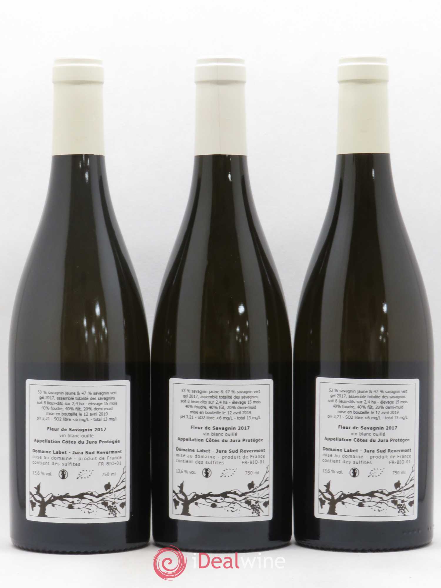 Côtes du Jura Fleur de Savagnin Romain - Julien - Charline Labet 2017 - Lot de 3 bouteilles - 1