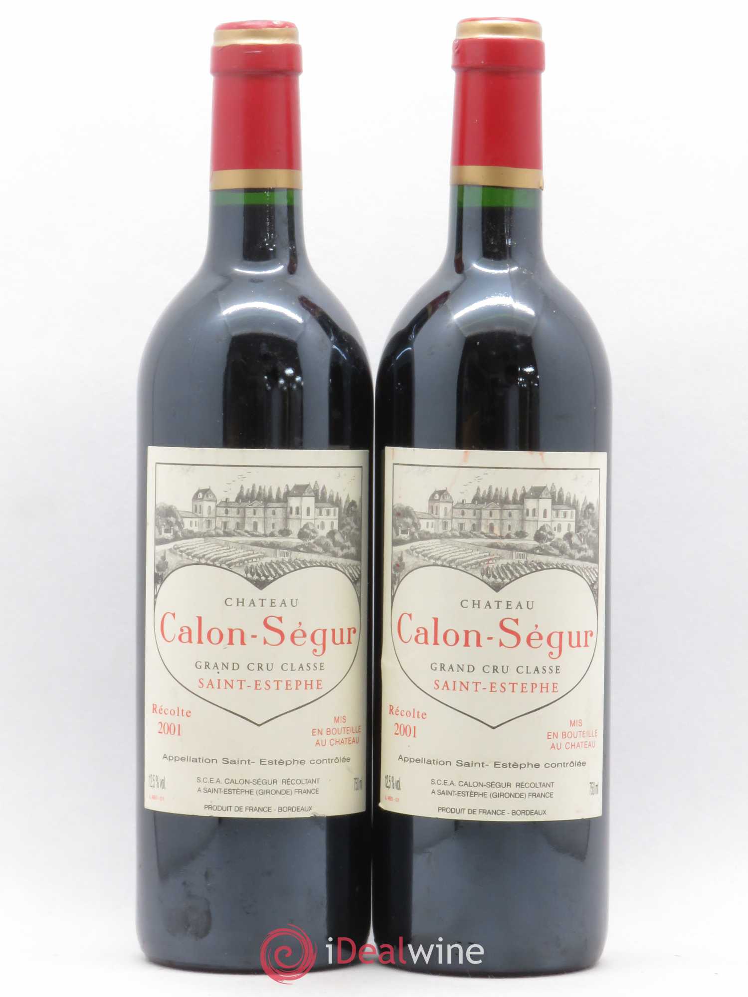 Château Calon Ségur 3ème Grand Cru Classé 2001 - Lot de 2 bouteilles - 0