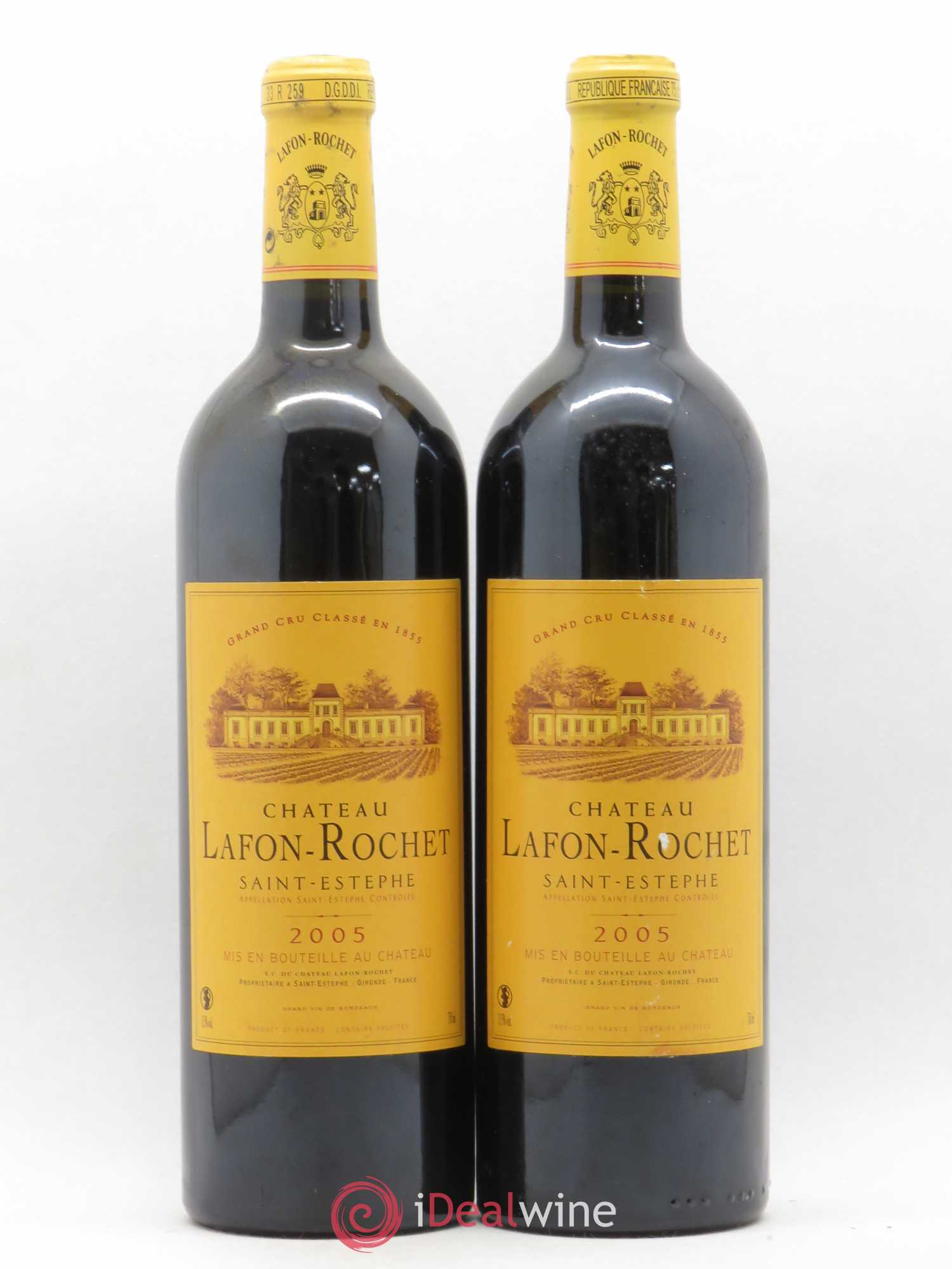 Château Lafon Rochet 4ème Grand Cru Classé 2005 - Lot de 2 bouteilles - 0