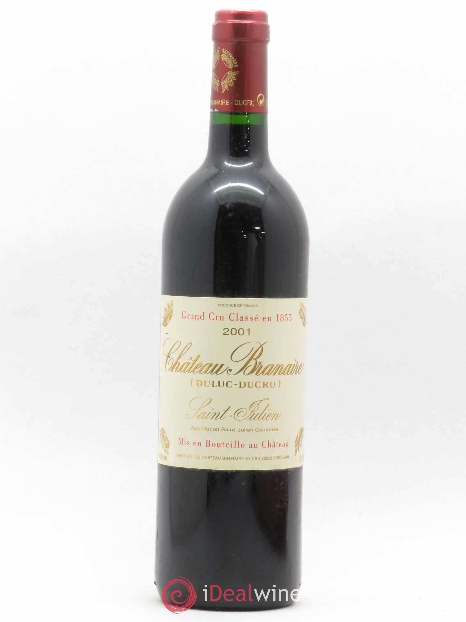 Château Branaire Ducru 4ème Grand Cru Classé 2001 - Lot de 1 bouteille - 0