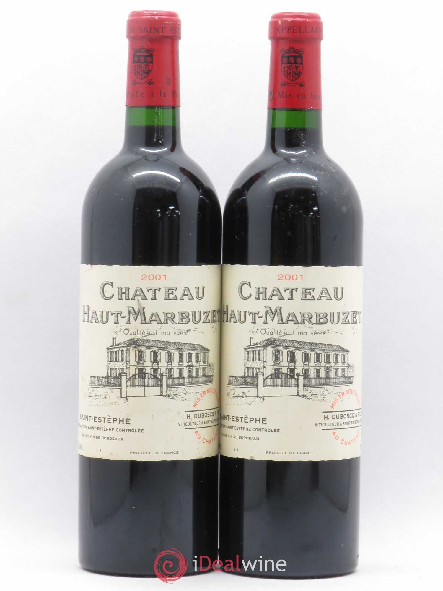 Château Haut Marbuzet 2001 - Lot de 2 bouteilles - 0