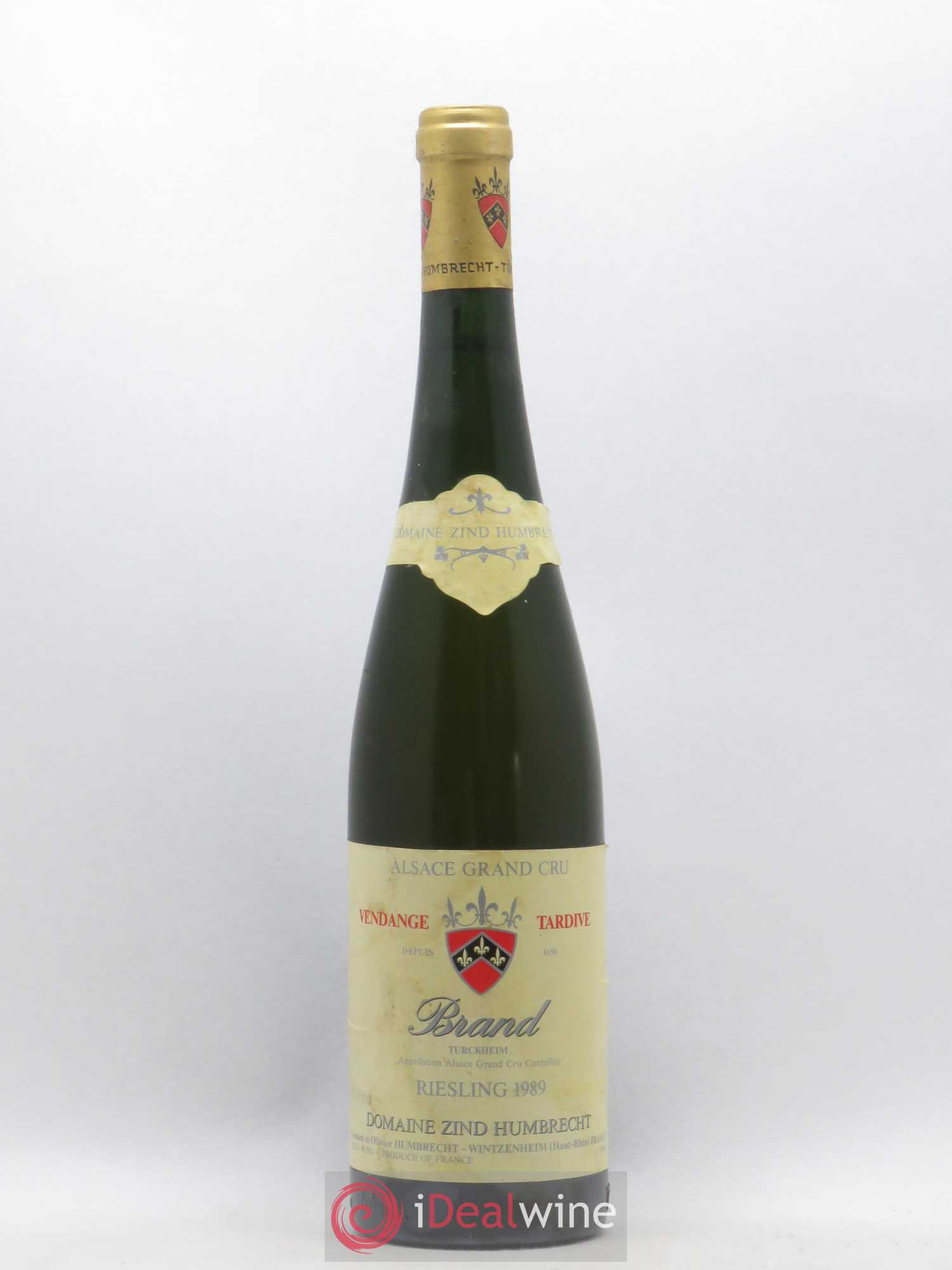 Alsace Riesling Grand Cru Brand Vendanges Tardives Zind-Humbrecht (Domaine) 1989 - Lot de 1 bouteille - 0