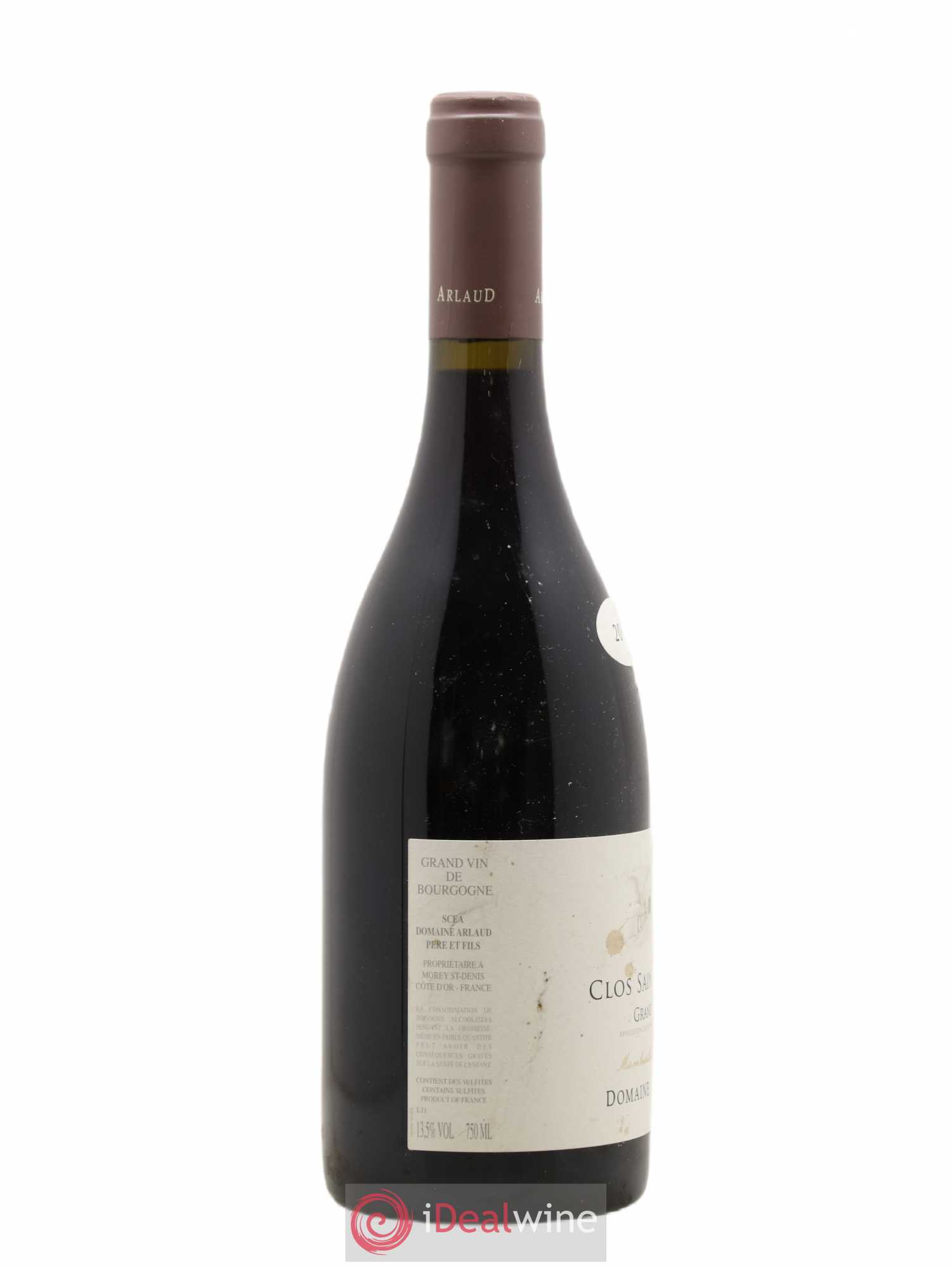Clos Saint-Denis Grand Cru Arlaud 2011 - Lot de 1 bouteille - 1