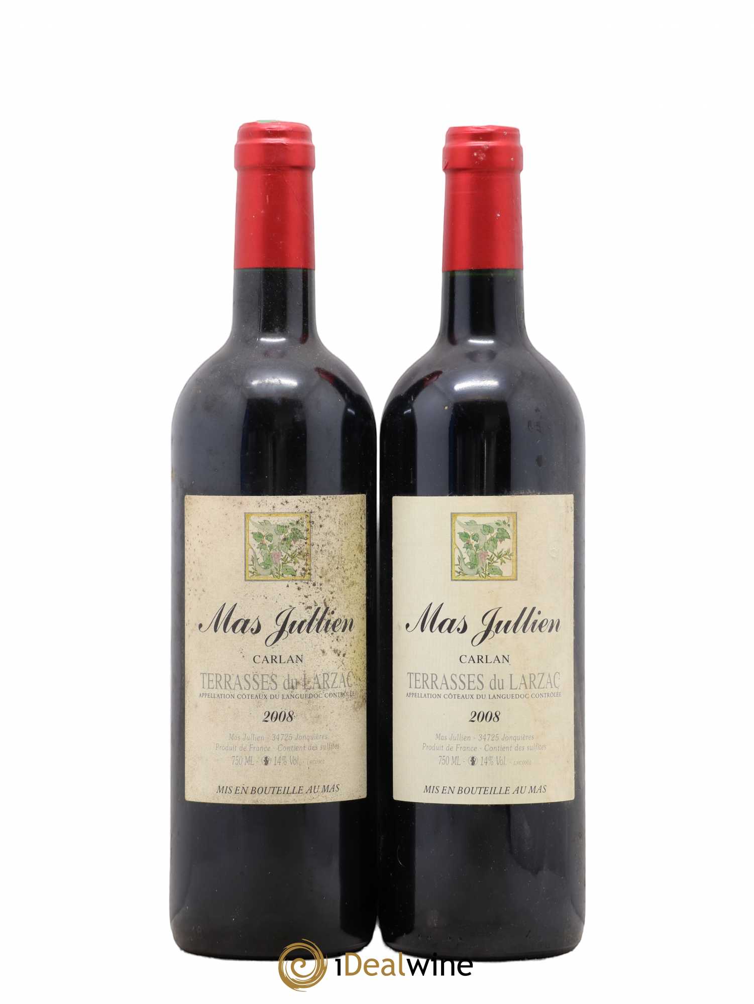 Terrasses du Larzac Mas Jullien Carlan Olivier Jullien 2008 - Lot de 2 bouteilles - 0