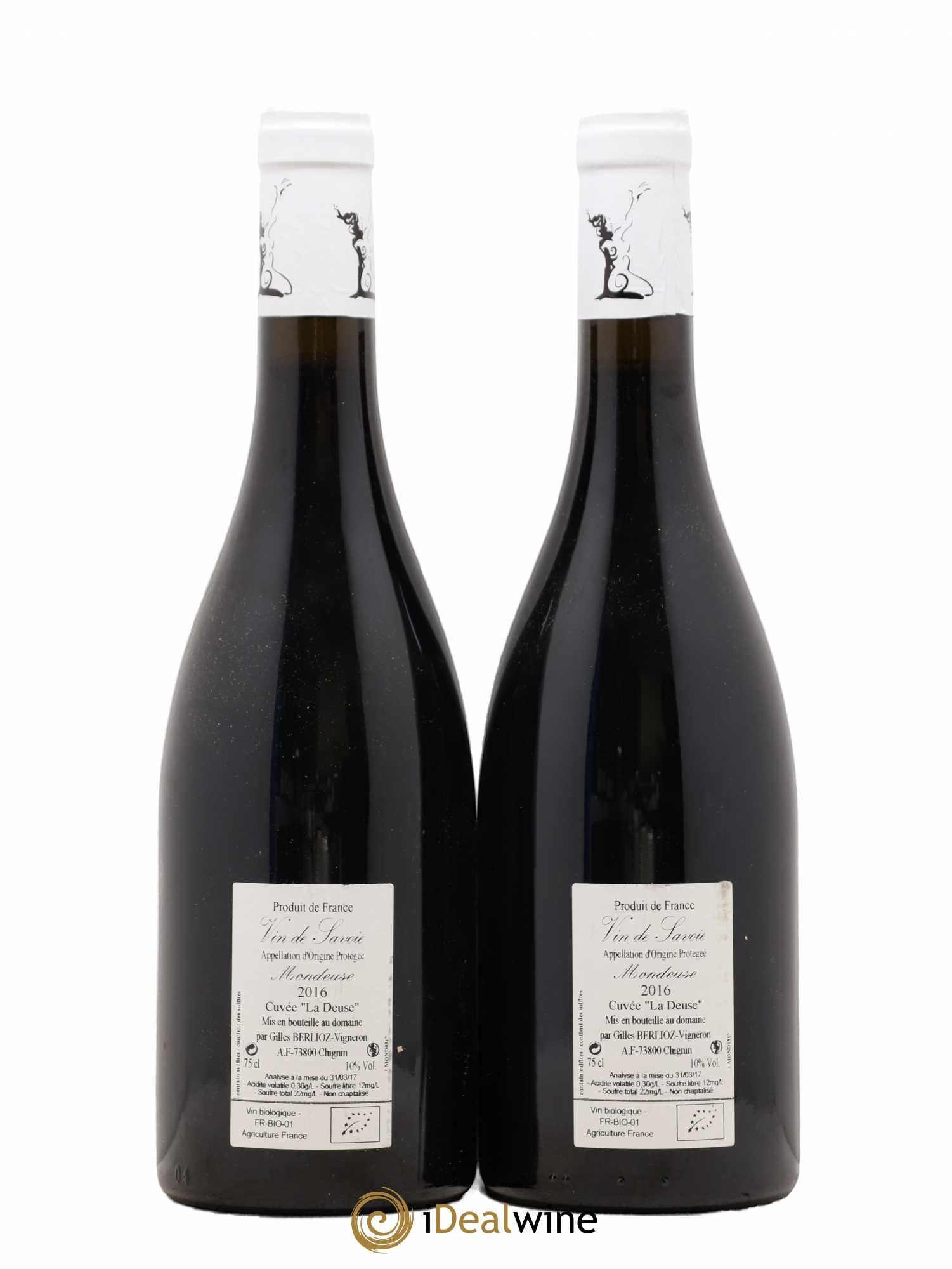 Vin de Savoie La Deuse Gilles Berlioz 2016 - Lot de 2 bouteilles - 1