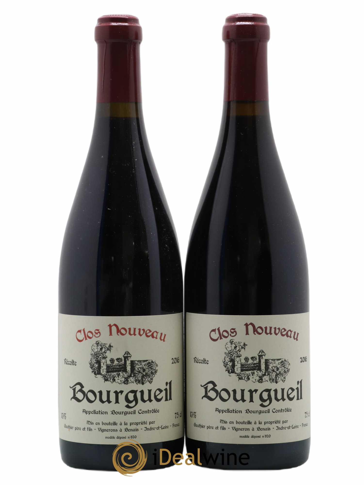 Bourgueil Clos Nouveau Domaine du Bel Air 2016 - Lot de 2 bouteilles - 0