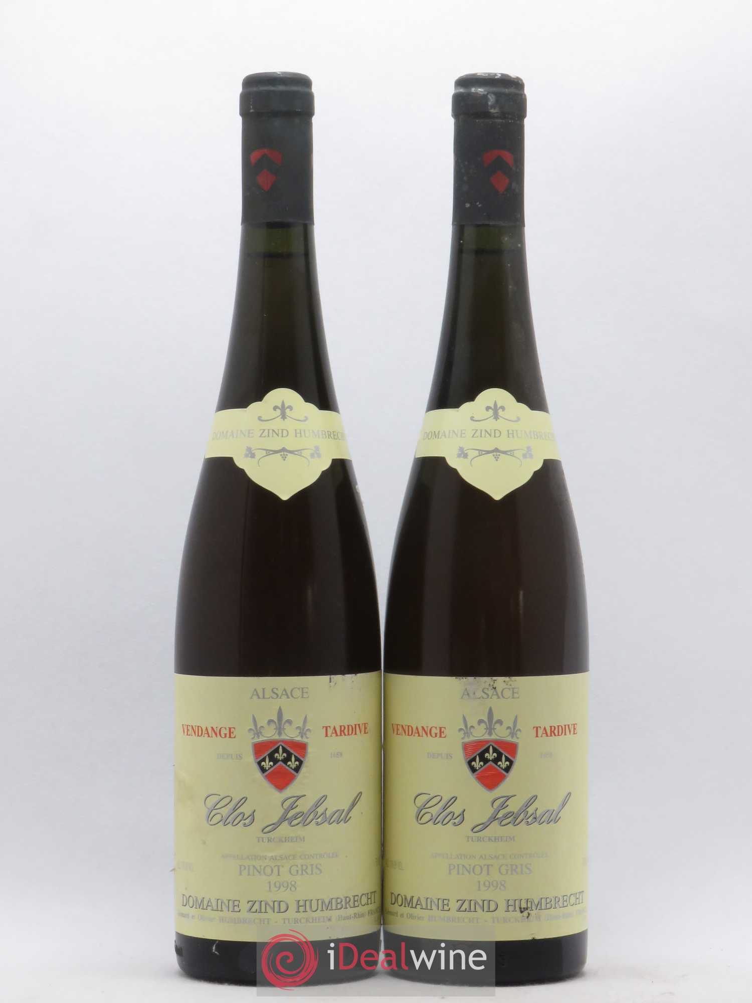Alsace Pinot Gris Clos Jebsal Vendanges Tardives Zind-Humbrecht (Domaine) (senza prezzo di riserva) 1998 - Lotto di 2 bottiglie - 0