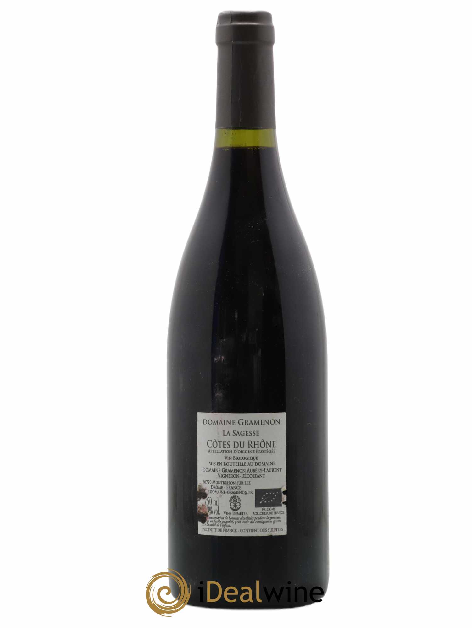 Côtes-du-Rhône La Sagesse Gramenon (Domaine) 2015 - Lot de 1 bouteille - 1