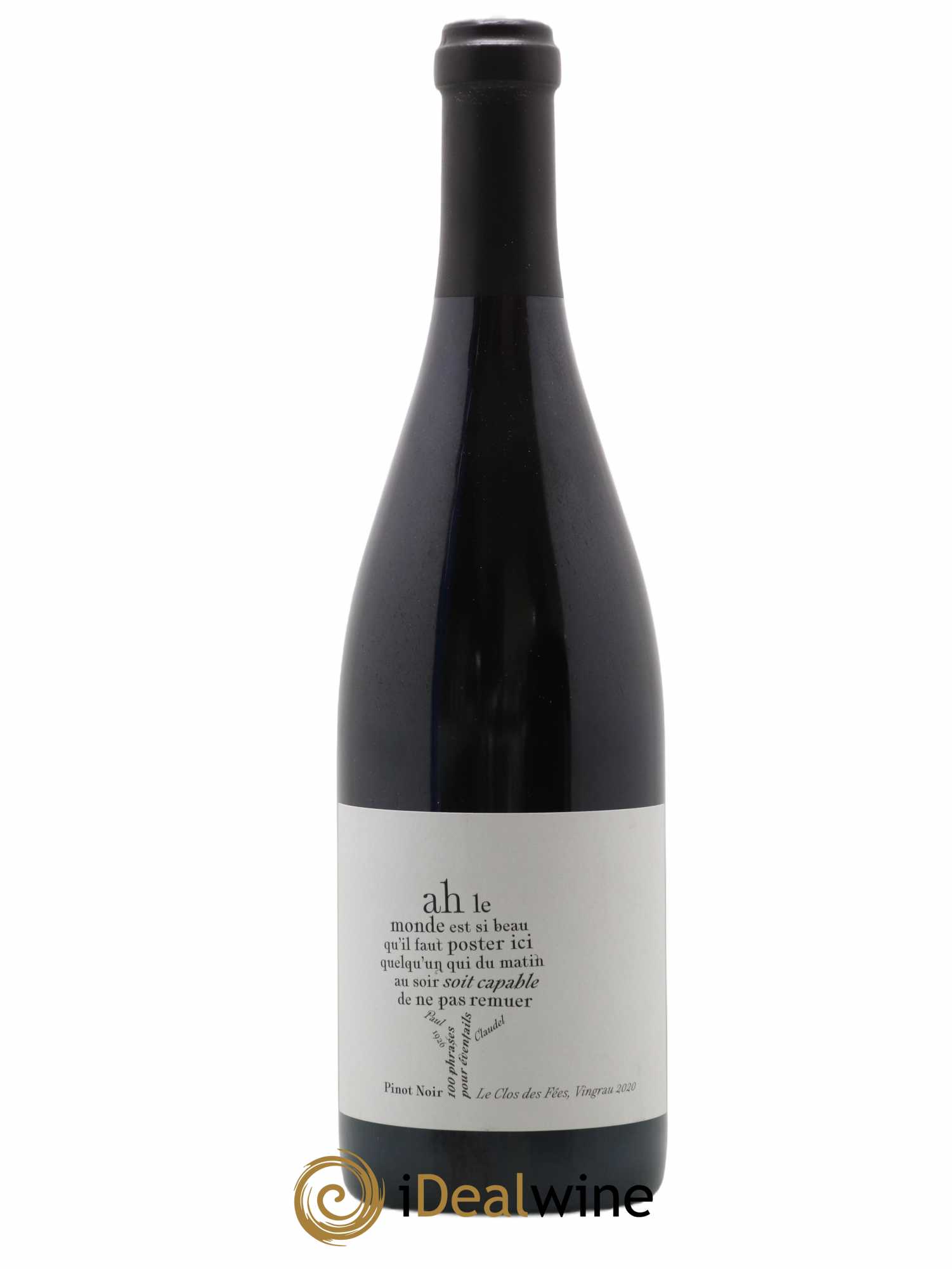 Côtes Catalanes Clos des Fées 100 Phrases pour éventails Hervé Bizeul 2020 - Lot de 1 bouteille - 1