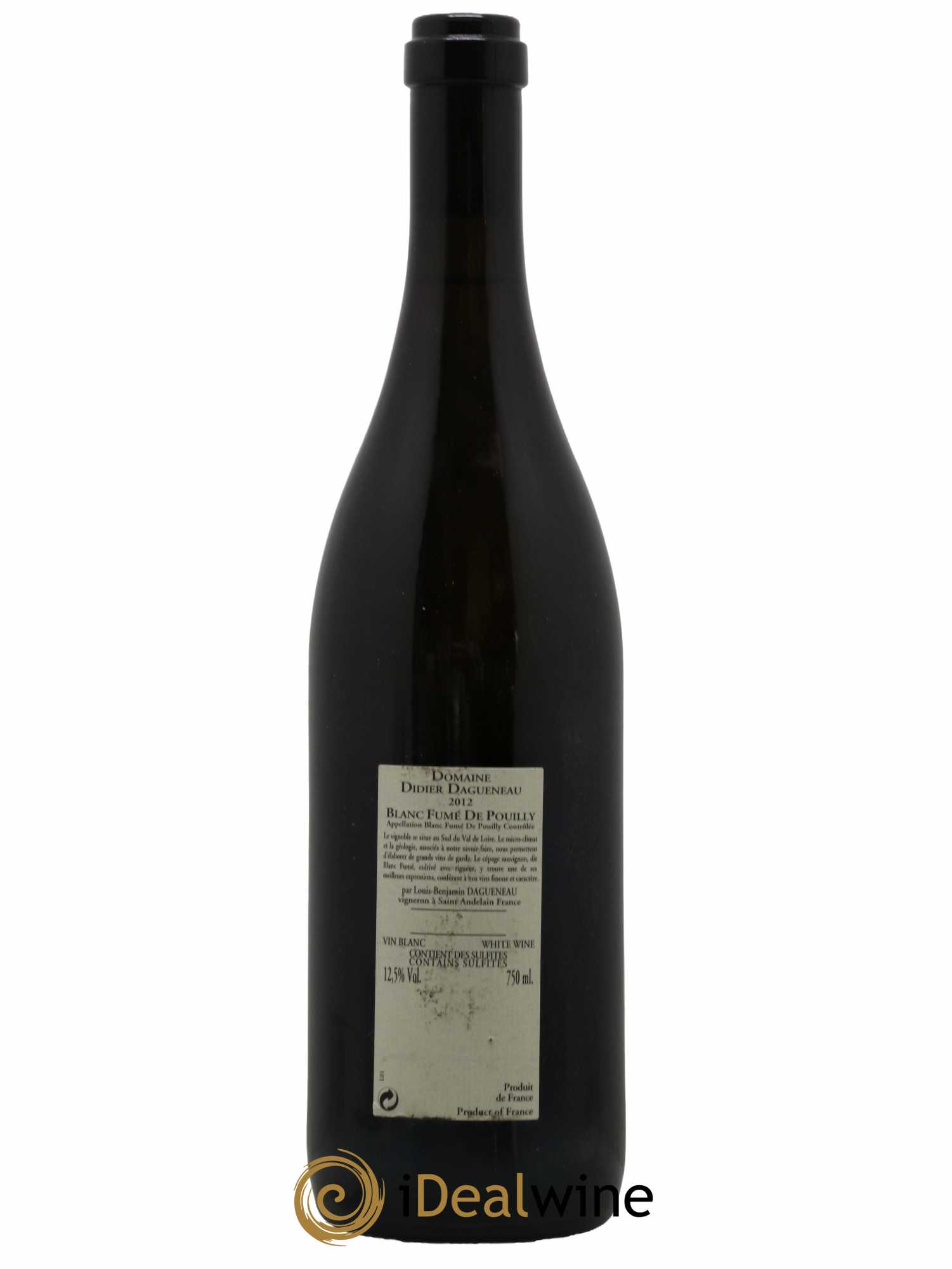 Pouilly-Fumé Blanc Fumé de Pouilly Dagueneau (Domaine Didier - Louis-Benjamin) 2012 - Posten von 1 Flasche - 1