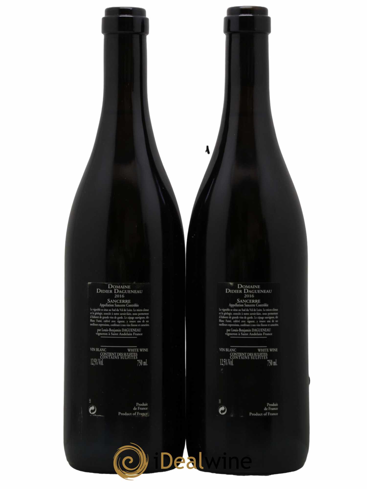 Sancerre Le Mont Damné Chavignol Dagueneau (Domaine Didier - Louis-Benjamin) 2016 - Lot de 2 bouteilles - 1