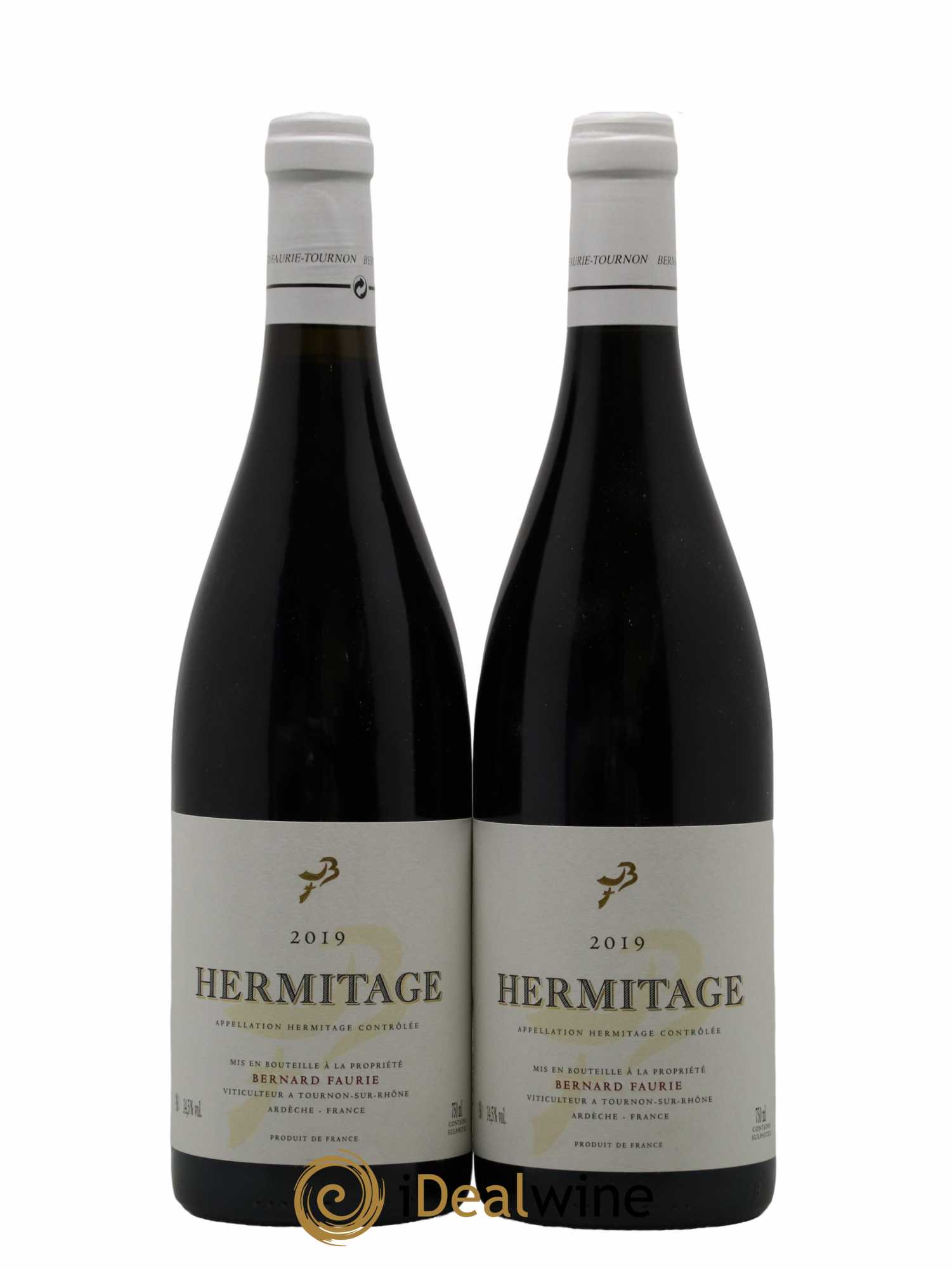 Hermitage Greffieux Bessards (capsule blanche) Bernard Faurie 2019 - Lot de 2 bouteilles - 0