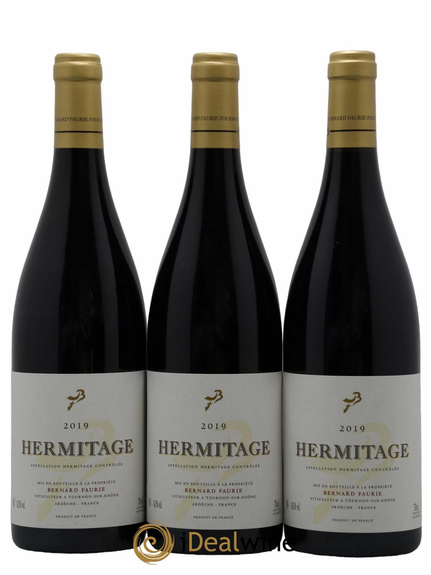 Hermitage Bessards Méal (capsule dorée) Bernard Faurie 2019 - Lot de 3 bouteilles - 0