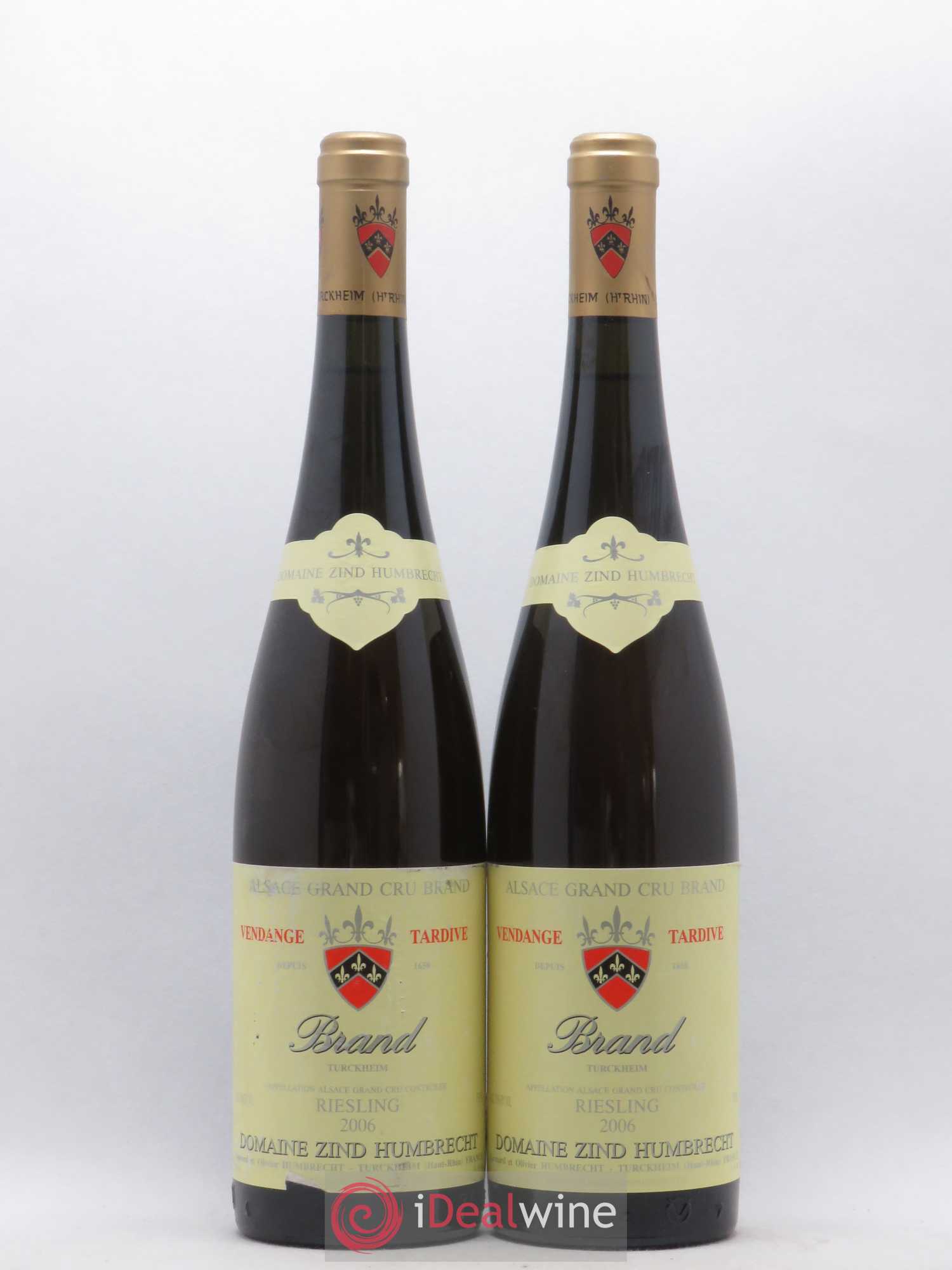 Alsace Riesling Grand Cru Brand Vendanges Tardives Zind-Humbrecht (Domaine) 2006 - Lotto di 2 bottiglie - 0