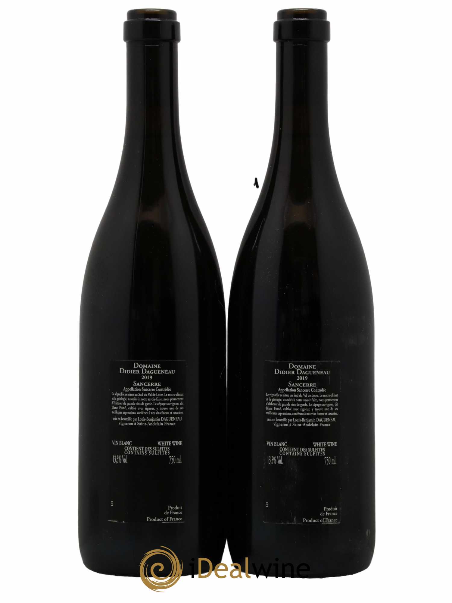 Sancerre Le Mont Damné Chavignol Dagueneau (Domaine Didier - Louis-Benjamin) 2019 - Lot de 2 bouteilles - 1