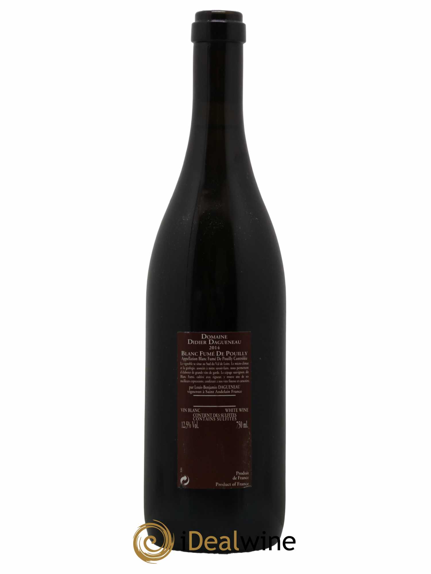 Vin de France (anciennement Pouilly-Fumé) Pur Sang Dagueneau (Domaine Didier - Louis-Benjamin) 2014 - Lot de 1 bouteille - 1