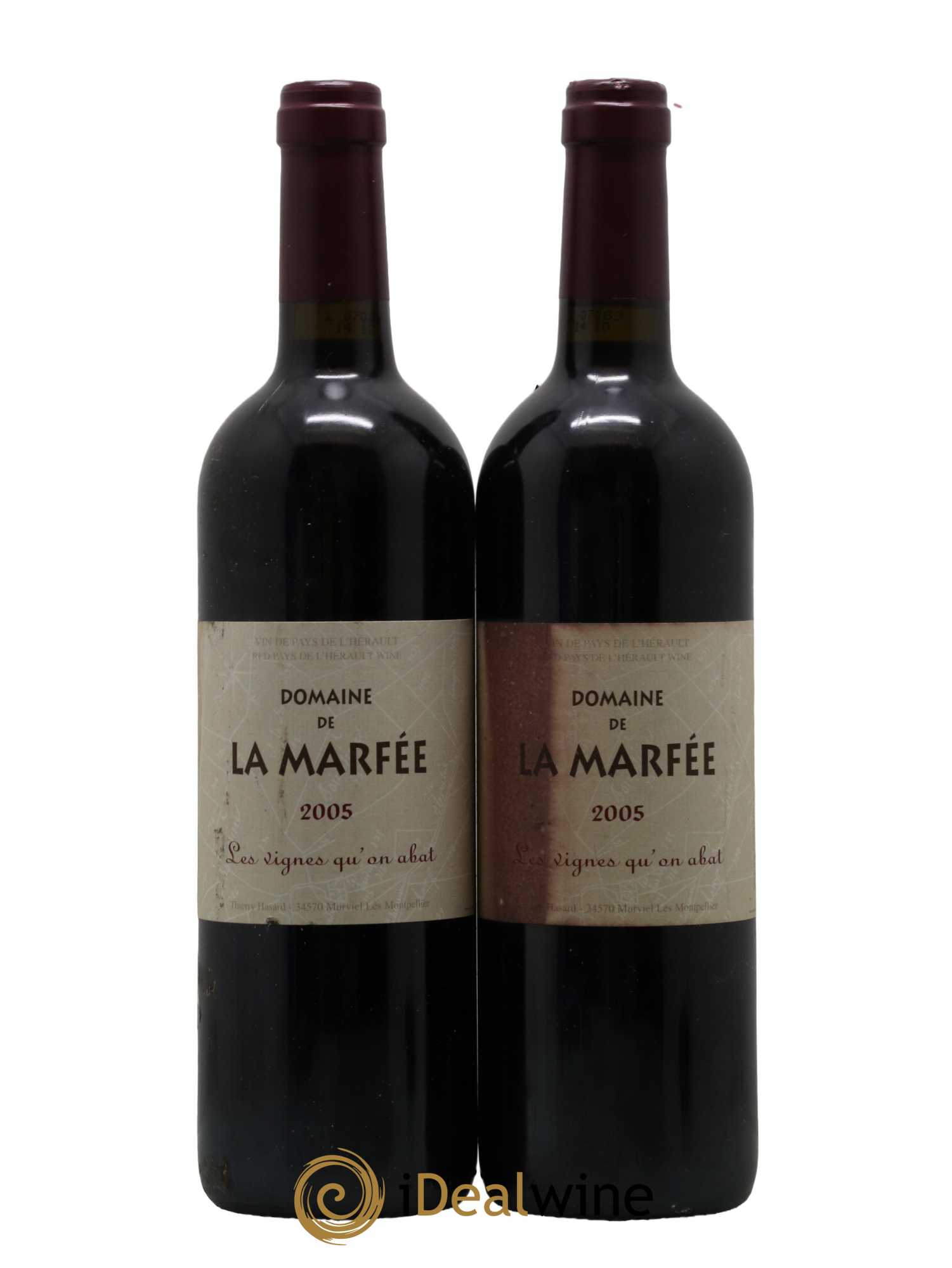 Pays d'Hérault Vignes qu'on abat Domaine de la Marfée 2005 - Lotto di 2 bottiglie - 0