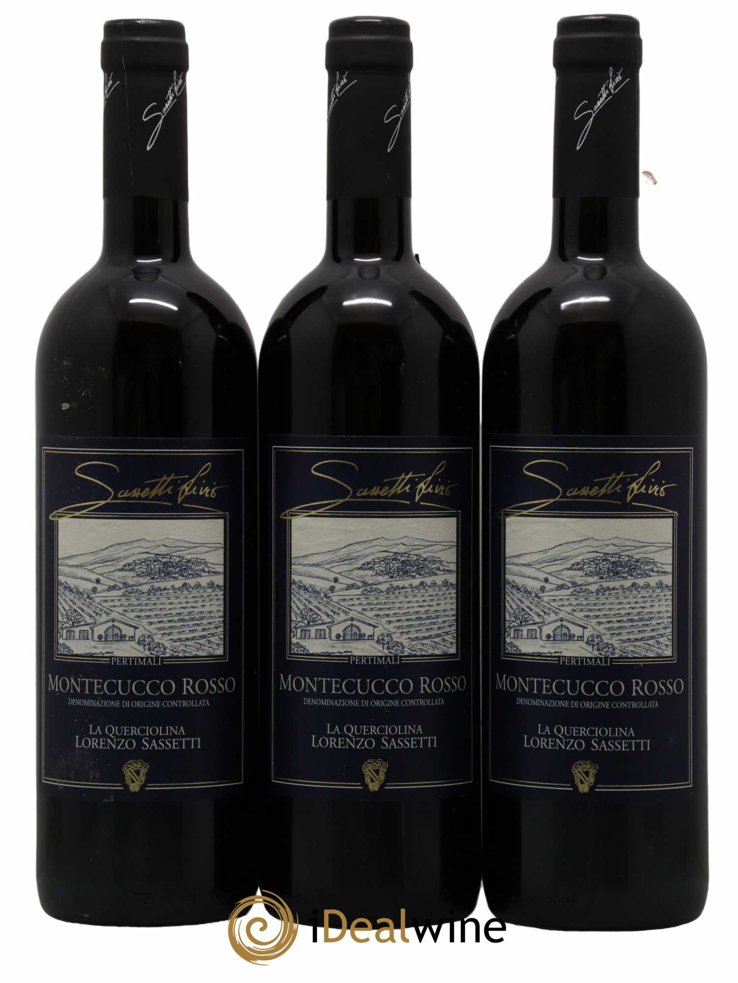 Italie Montecuccio Rosso Sassetti 2016 - Lot de 3 bouteilles - 0