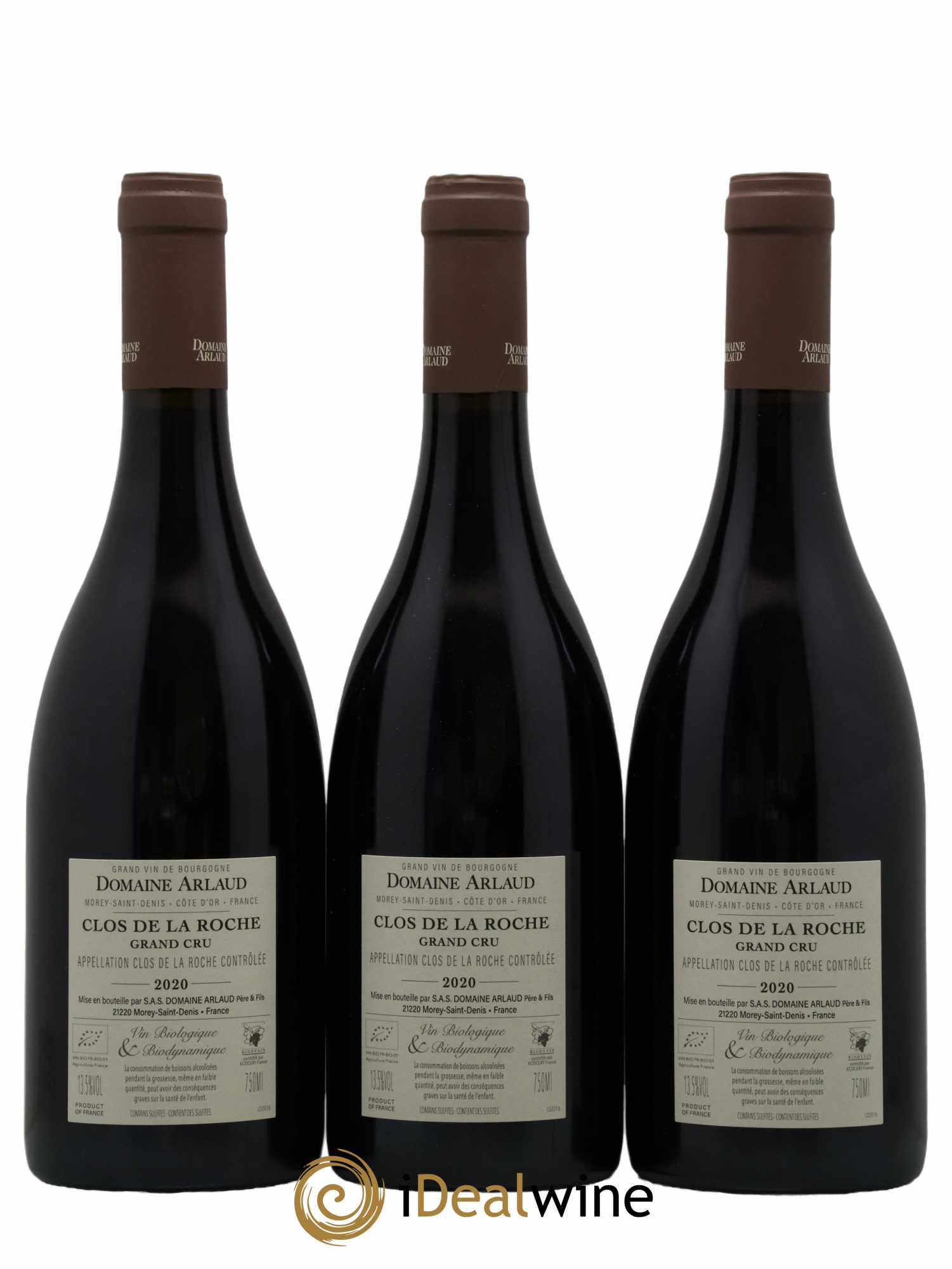Clos de la Roche Grand Cru Arlaud 2020 - Lot de 3 bouteilles - 1