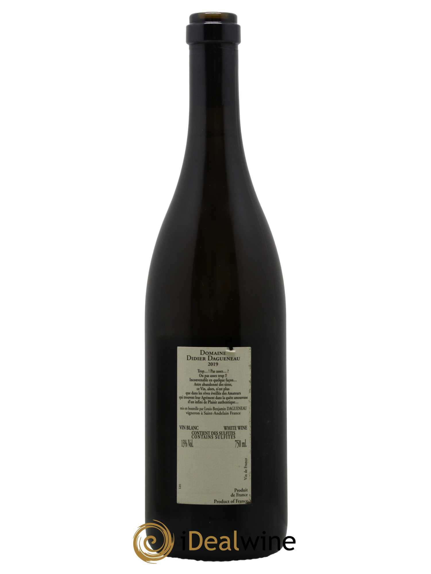 Vin de France Blanc Etc Dagueneau (Domaine Didier - Louis-Benjamin) 2019 - Lot de 1 bouteille - 1