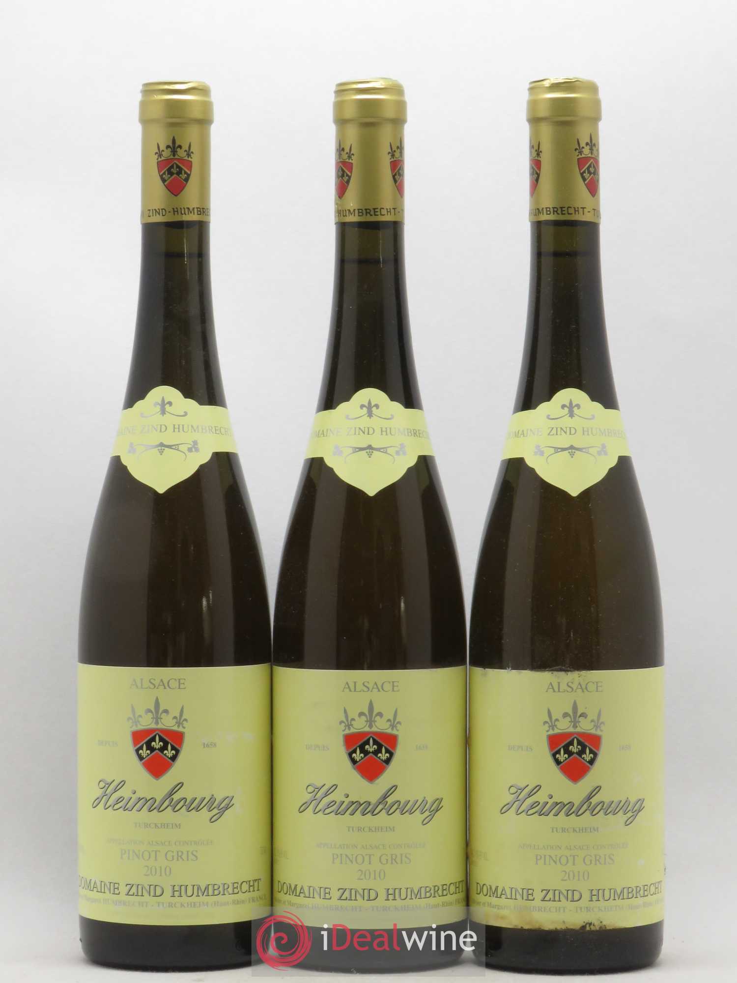 Alsace Pinot Gris Heimbourg Zind-Humbrecht (Domaine) 2010 - Lot de 3 bouteilles - 0
