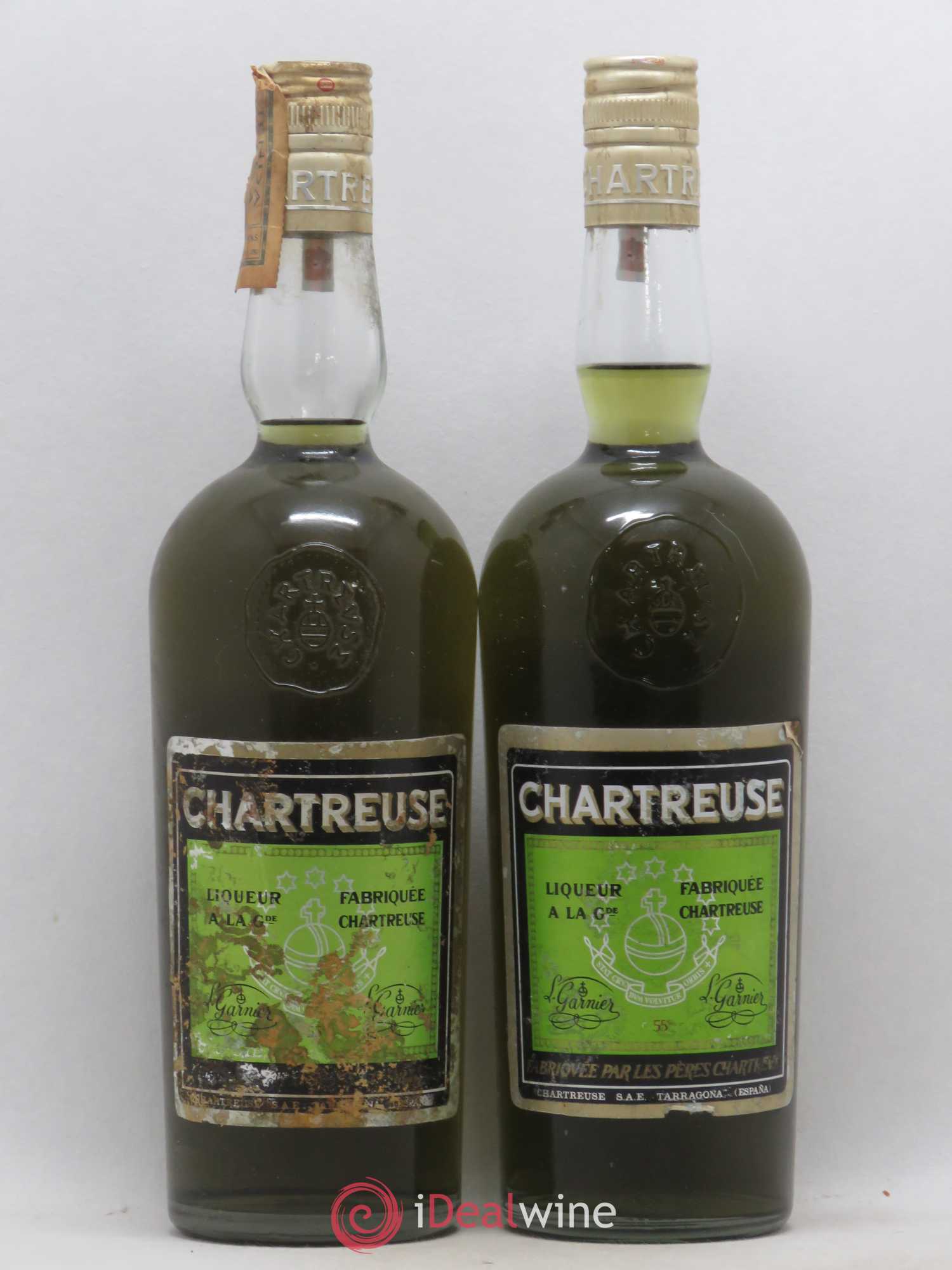 Chartreuse Of. Tarragone Verte (1982-1989) Fabiola (période 1966-1973) - Posten von 2 Flaschen - 0