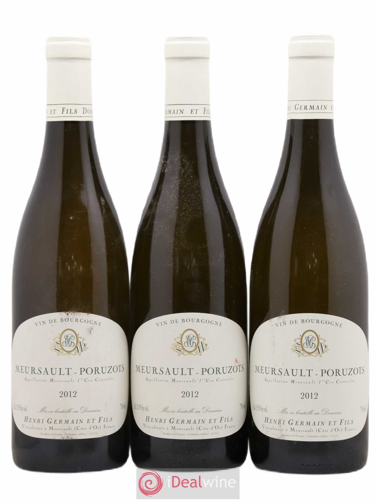 Meursault 1er Cru Poruzots Henri Germain 2012 - Posten von 3 Flaschen - 0