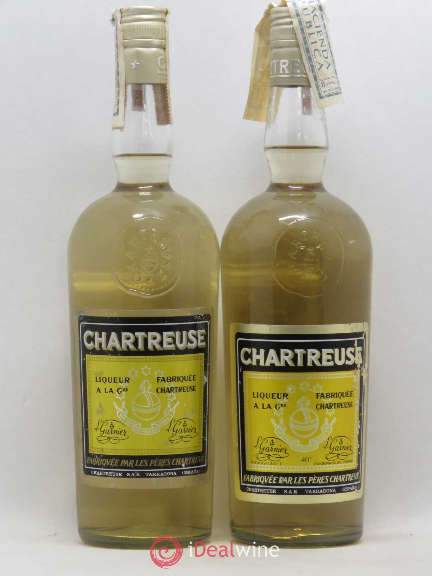 Chartreuse Tarragone Jaune Pères Chartreux Fabiola (période 1966-1973) - Lot of 2 bottles - 0