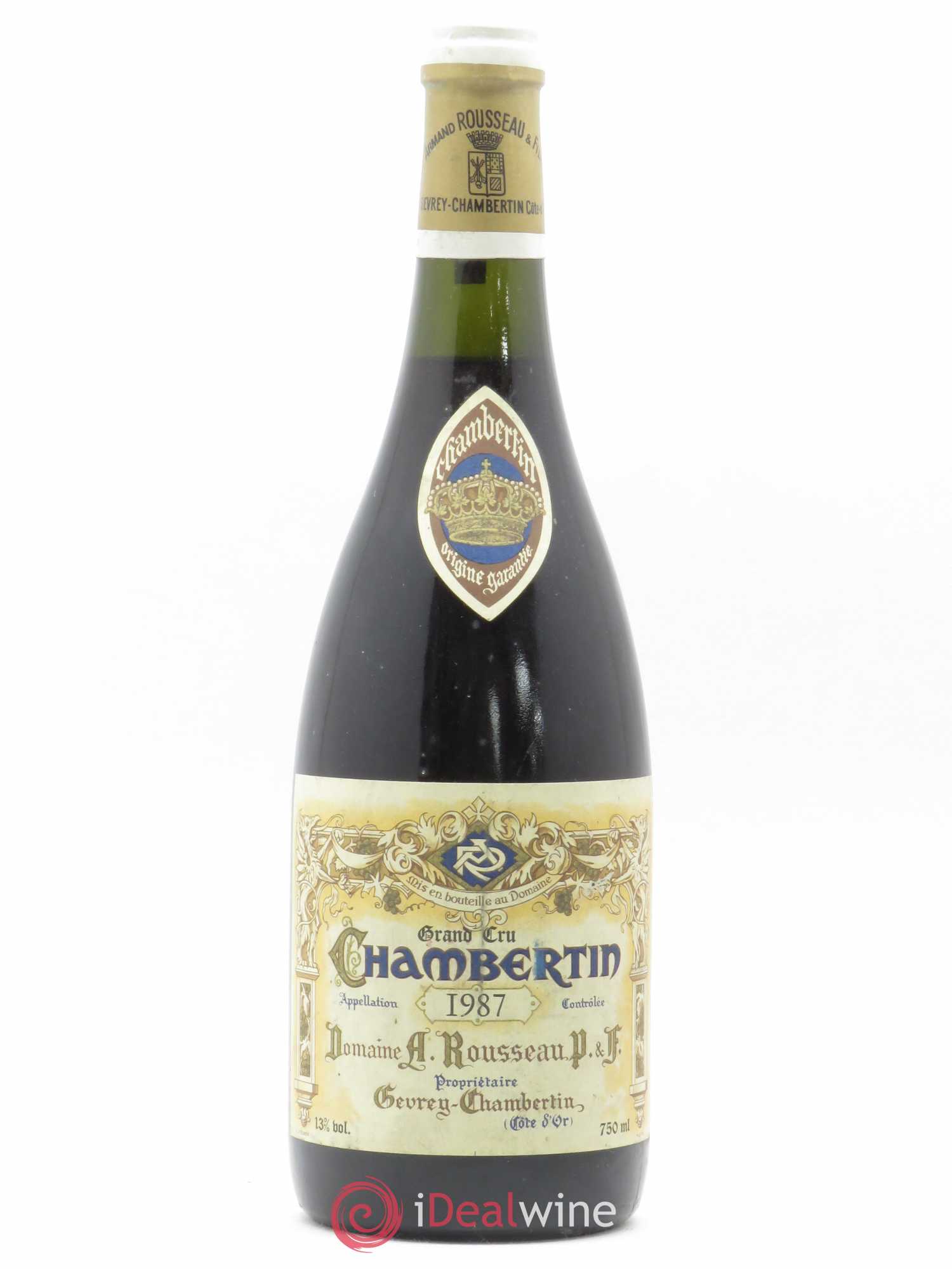 Chambertin Grand Cru Armand Rousseau (Domaine) 1987 - Lot de 1 bouteille - 0