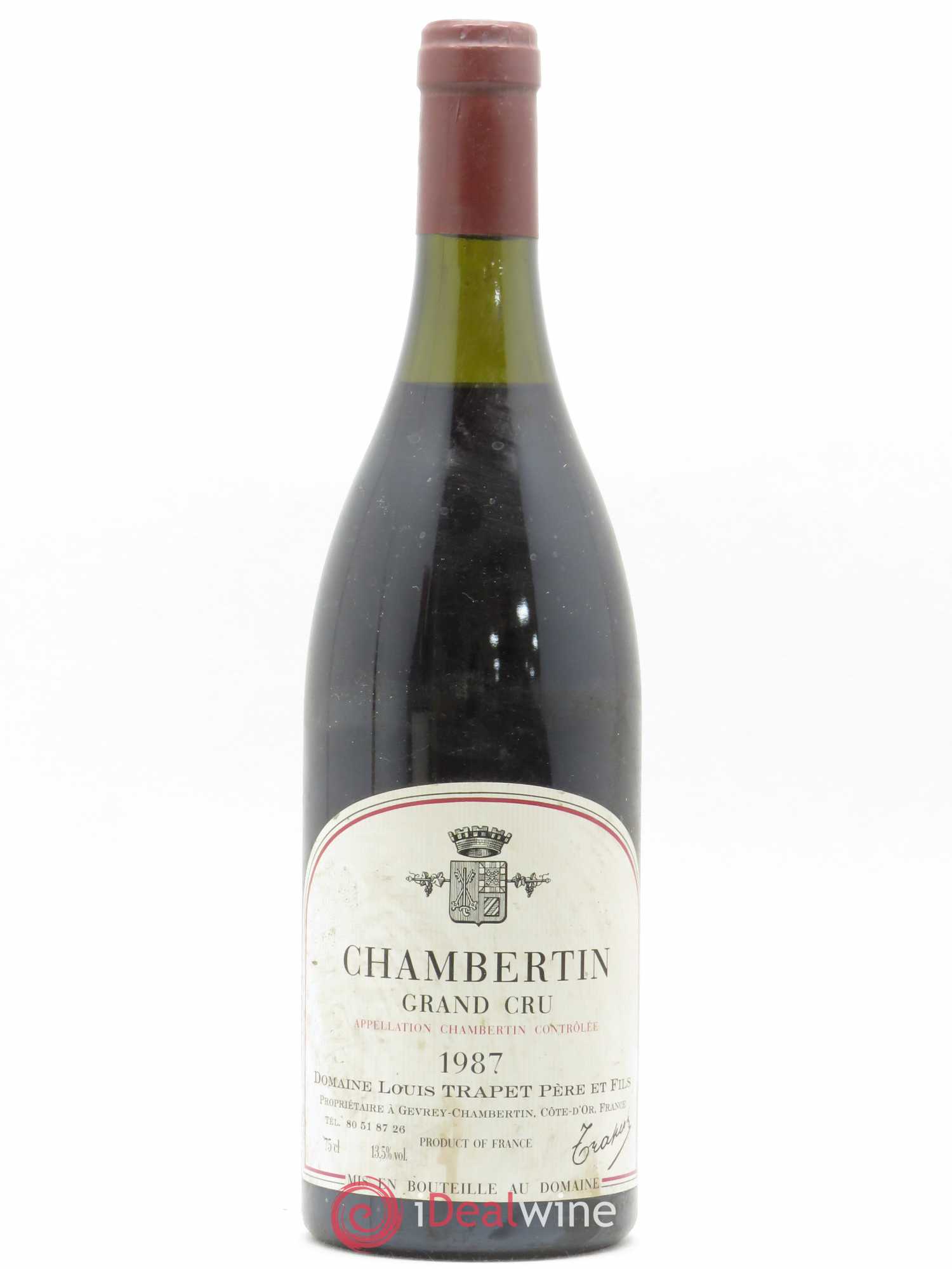 Chambertin Grand Cru Domaine Trapet 1987 - Lot de 1 bouteille - 0