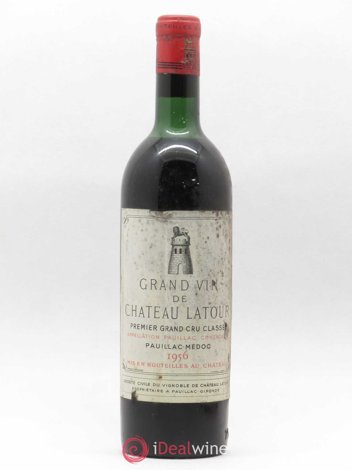 Château Latour 1er Grand Cru Classé 1956 - Lot de 1 bouteille - 0