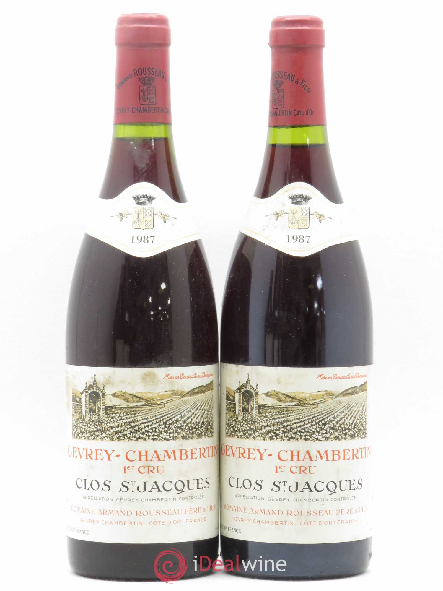 Gevrey-Chambertin 1er Cru Clos Saint-Jacques Armand Rousseau (Domaine) 1987 - Lot de 2 bouteilles - 0