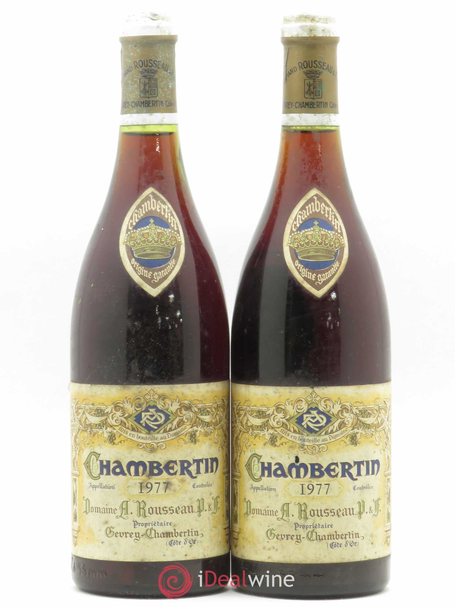 Chambertin Grand Cru Armand Rousseau (Domaine) 1977 - Lot de 2 bouteilles - 0