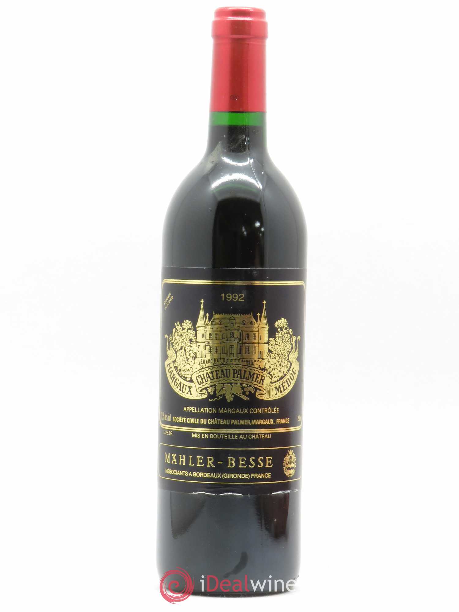 Château Palmer 3ème Grand Cru Classé 1992 - Lot de 1 bouteille - 0