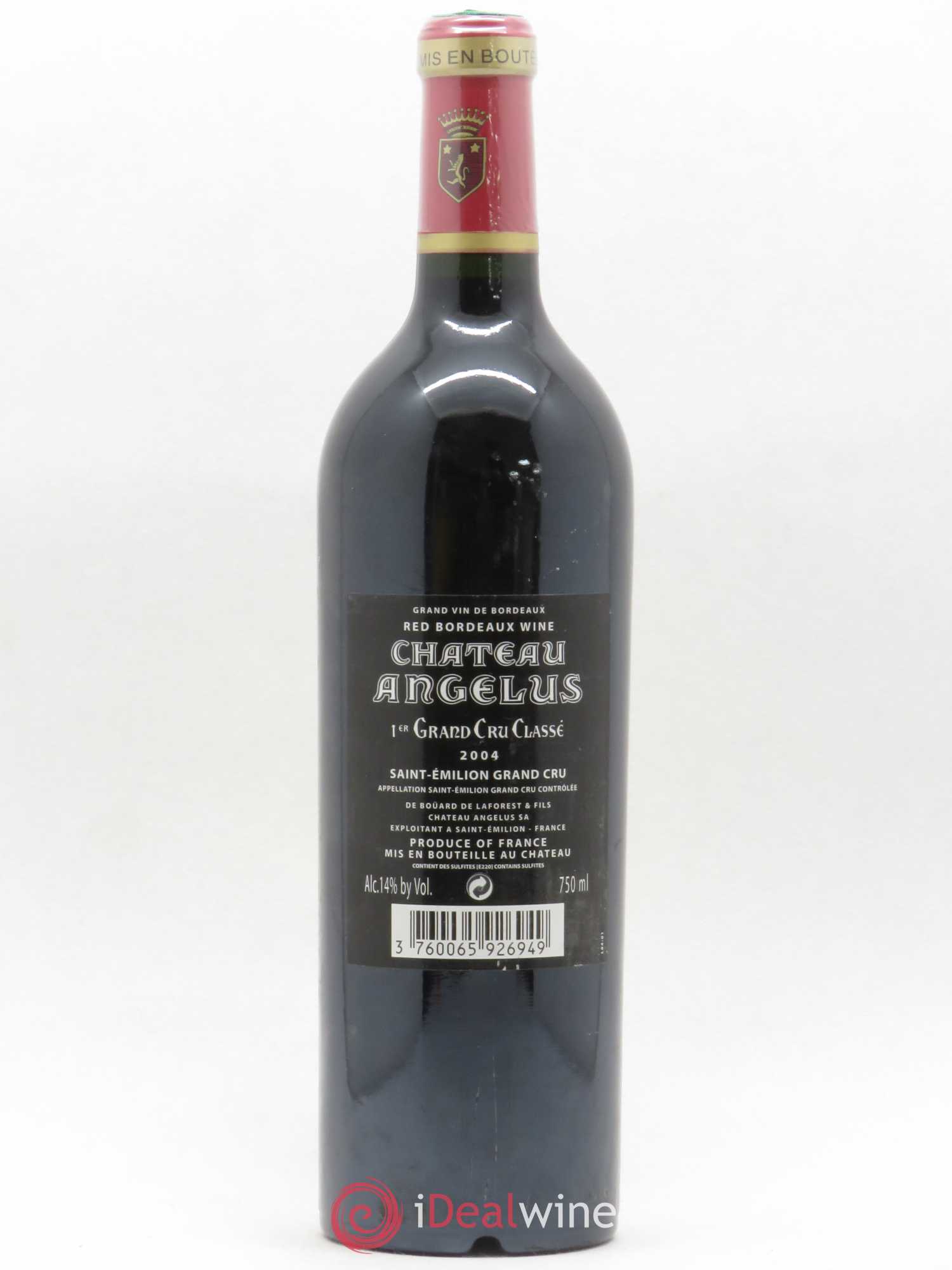 Château Angélus 1er Grand Cru Classé A 2004 - Lot de 1 bouteille - 1