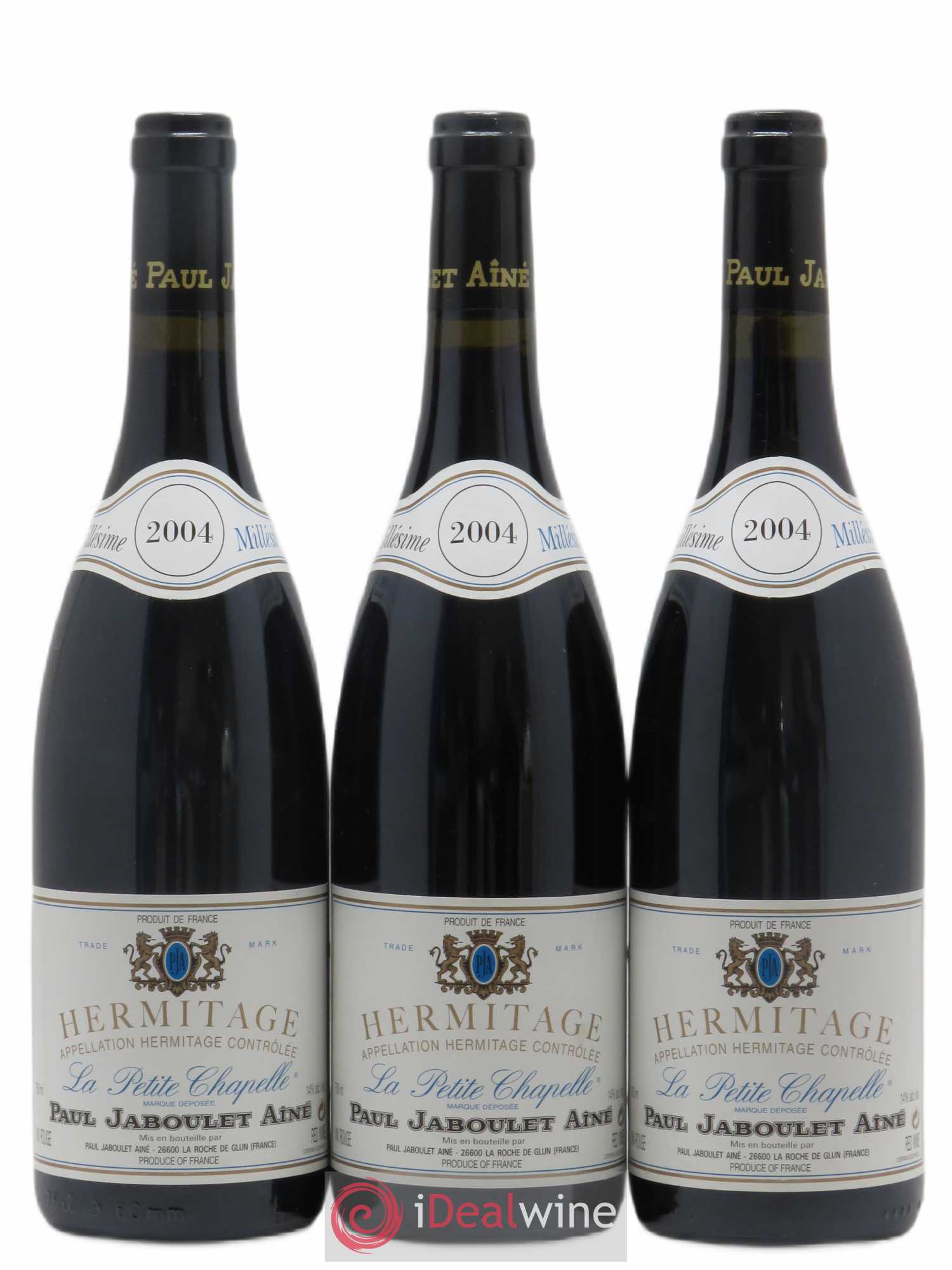 Hermitage La Petite Chapelle Paul Jaboulet Ainé 2004 - Lot de 3 bouteilles - 0
