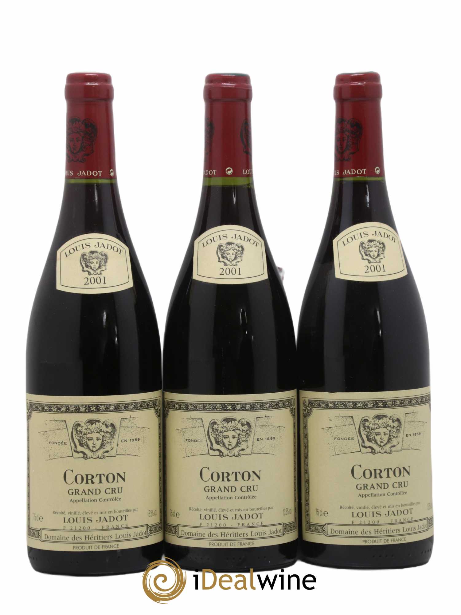 Corton Grand Cru Héritiers Louis Jadot (Domaine des) - Louis Jadot (sans prix de réserve) 2001 - Lot de 3 bouteilles - 0