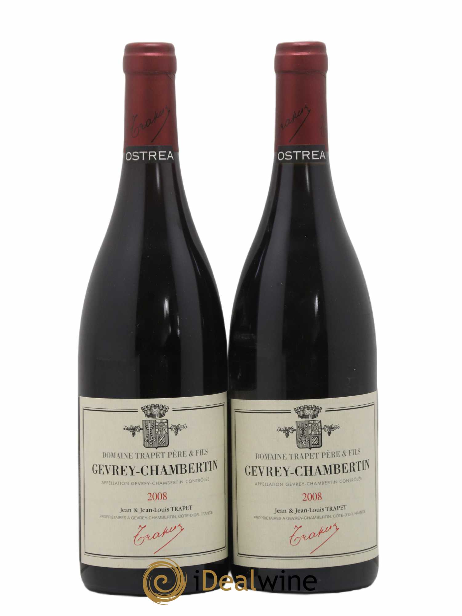 Gevrey-Chambertin Ostrea Domaine Trapet (sans prix de réserve) 2008 - Lot de 2 bouteilles - 0
