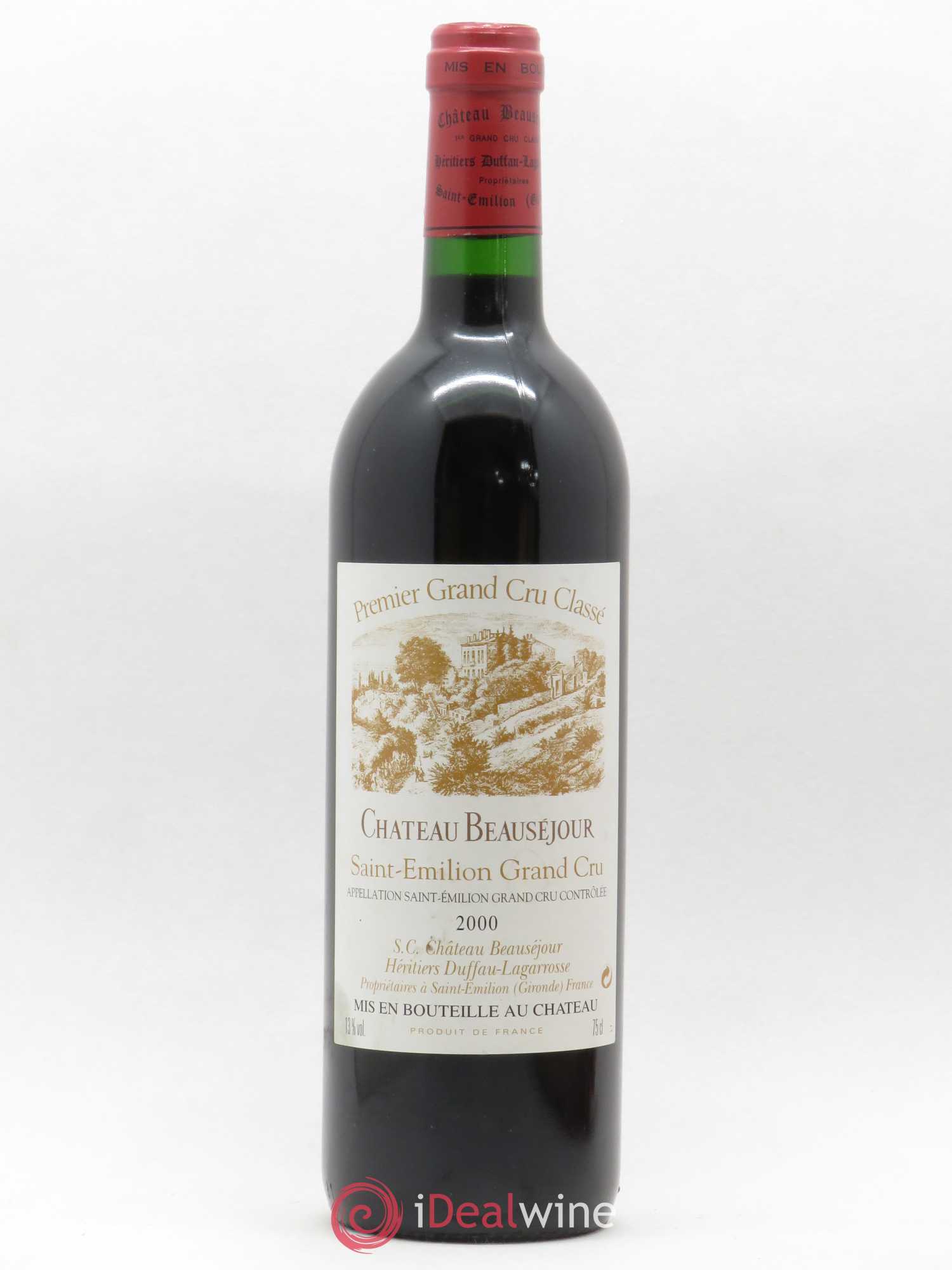 Château Beauséjour (Duffau-Lagarrosse) 1er Grand Cru Classé B 2000 - Lot de 1 bouteille - 0