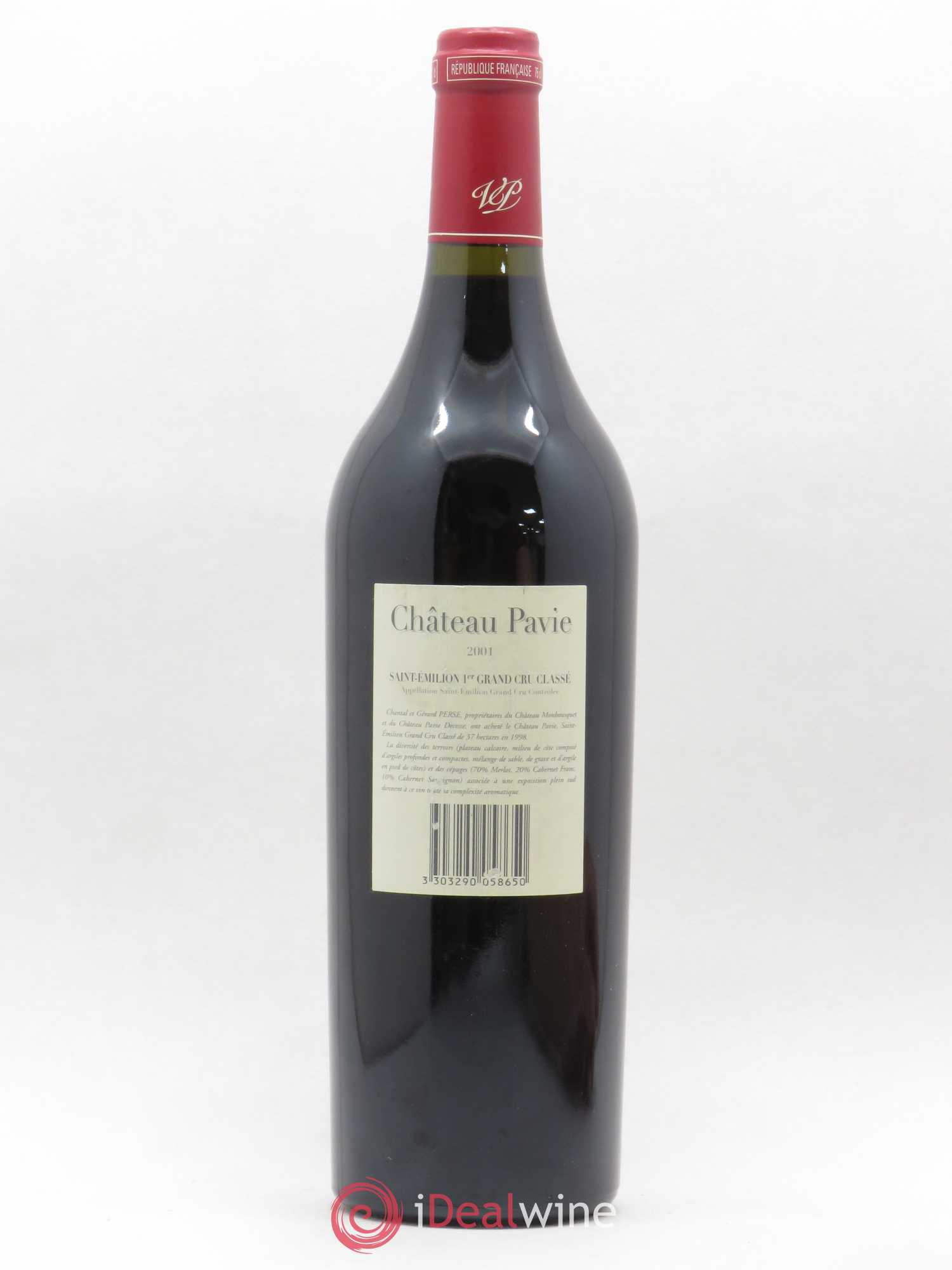 Château Pavie 1er Grand Cru Classé A 2001 - Lot de 1 bouteille - 1