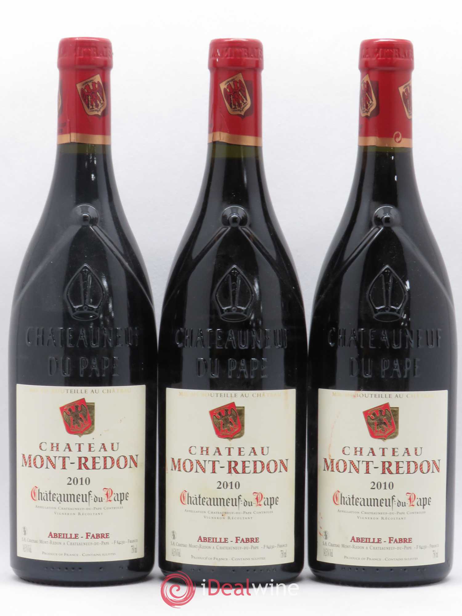 Châteauneuf-du-Pape Château Mont-Redon Famille Abeille-Fabre 2010 - Lot de 3 bouteilles - 0