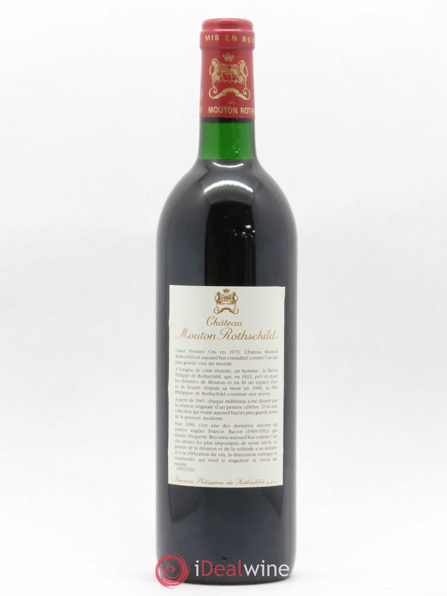Château Mouton Rothschild 1er Grand Cru Classé 1990 - Lot de 1 bouteille - 1
