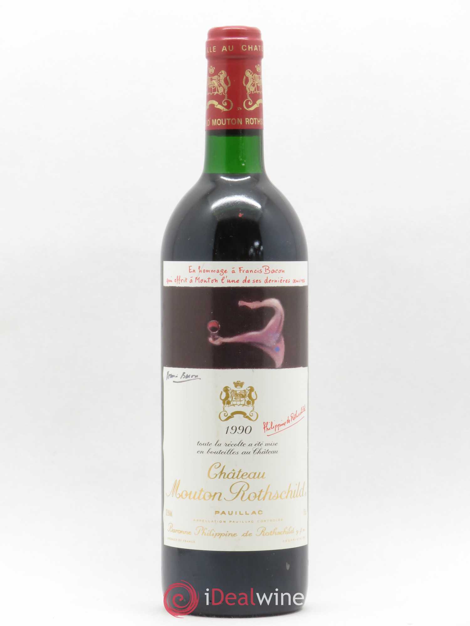 Château Mouton Rothschild 1er Grand Cru Classé 1990 - Lot de 1 bouteille - 0