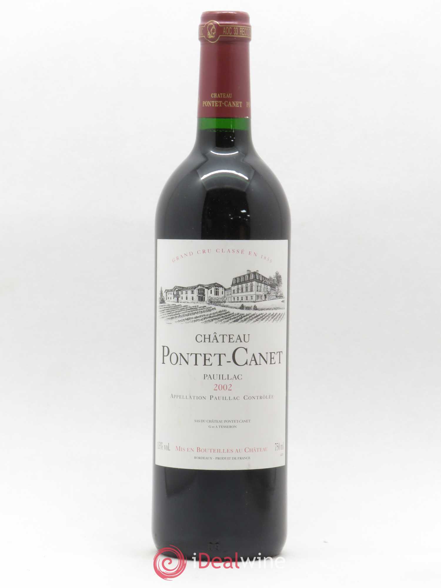 Château Pontet Canet 5ème Grand Cru Classé 2002 - Lot de 1 bouteille - 0
